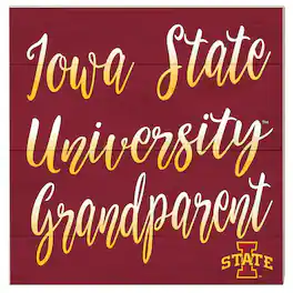 Jardine - Iowa State Cyclones 10'' x 10'' Grandparent Plaque - Red