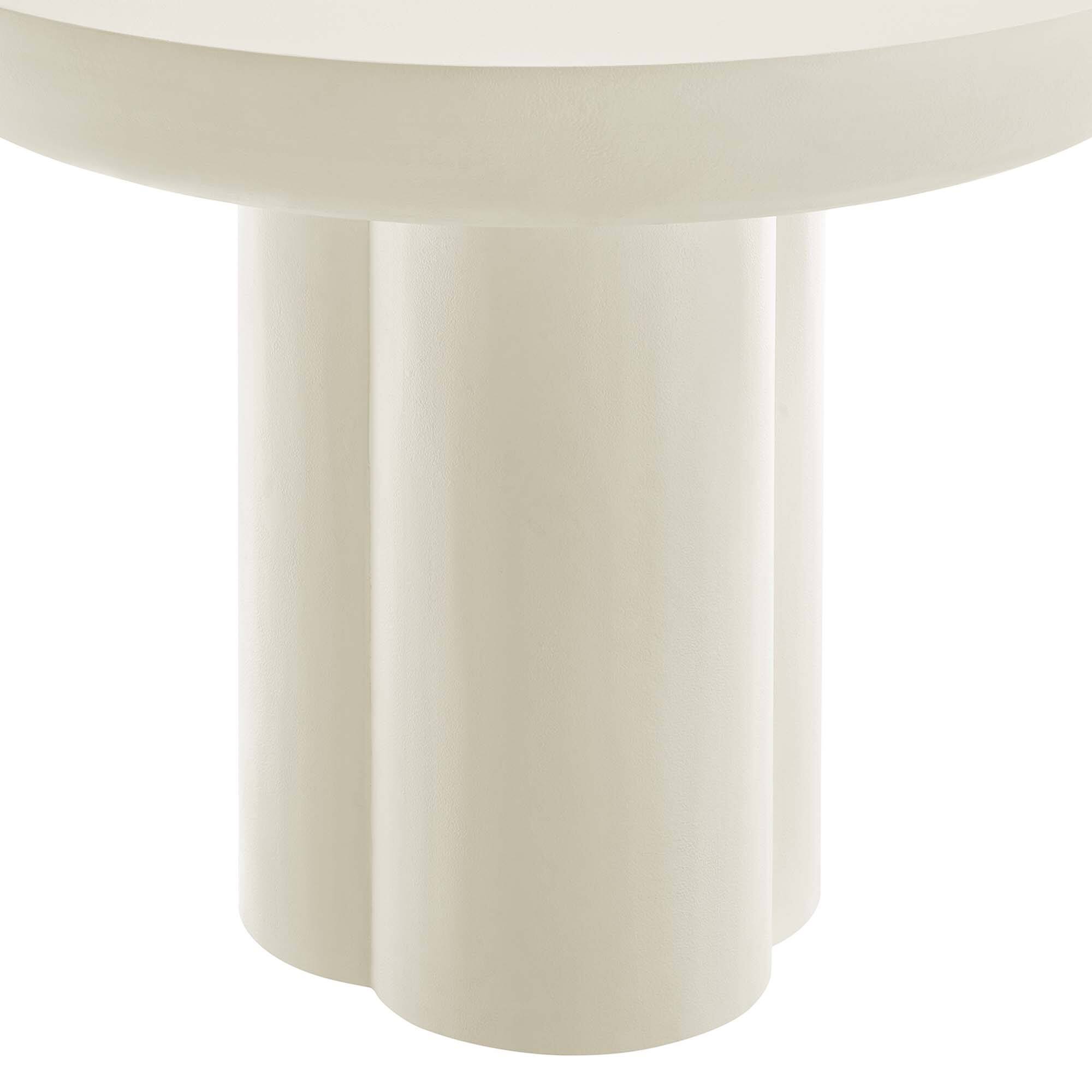 Alt View 5. Modway - Caspian 40" Round Concrete Dining Table by Modway - White.