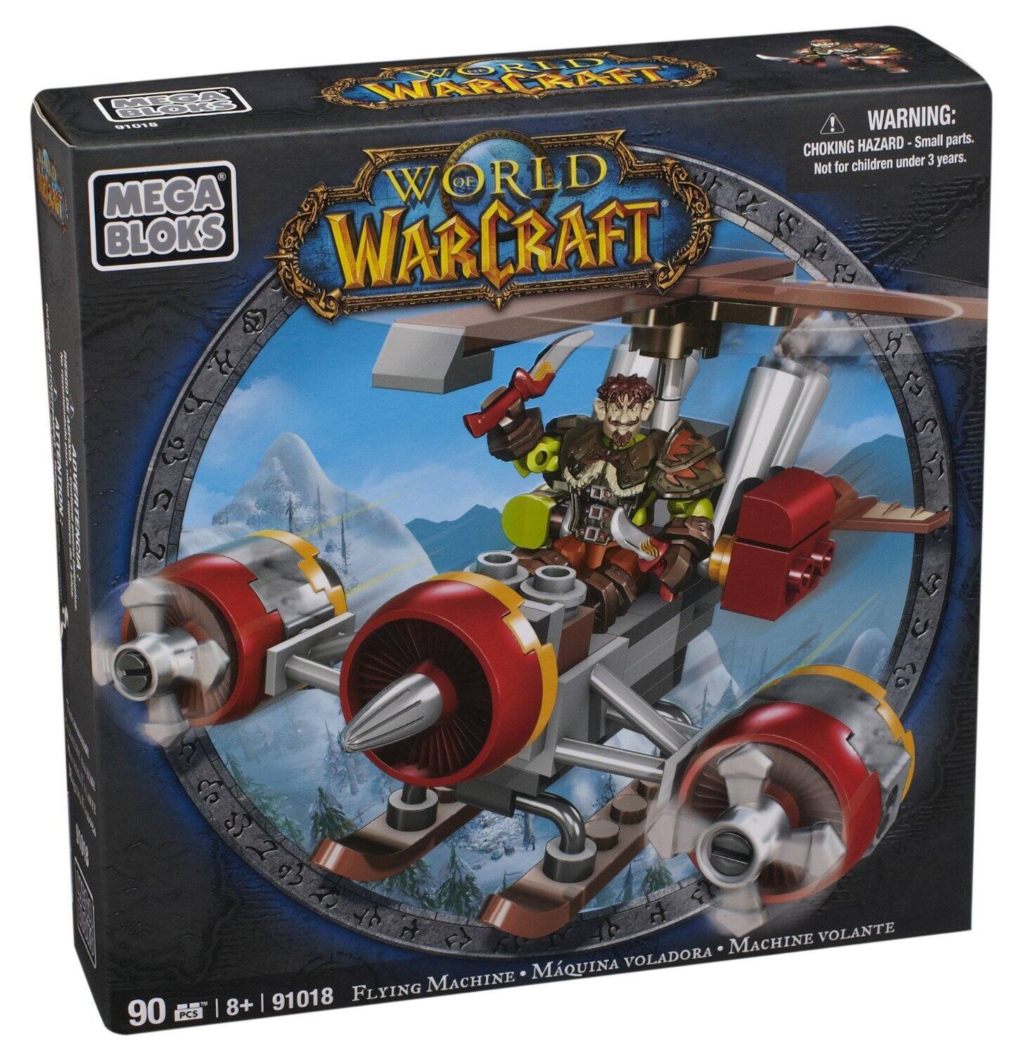 **Mega Bloks**

**World of Warcraft**

**Flying Machine - Máquina Voladora - Machine Volante**

**90 PCS | 8+ | 91018**

**Warning: Choking Hazard - Small parts. Not for children under 3 years.**