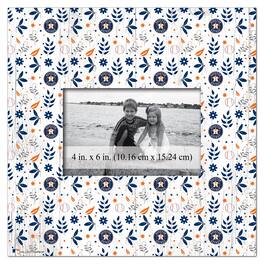 Fan Creations - Houston Astros 10'' x 10'' Floral Pattern Frame - Multicolor