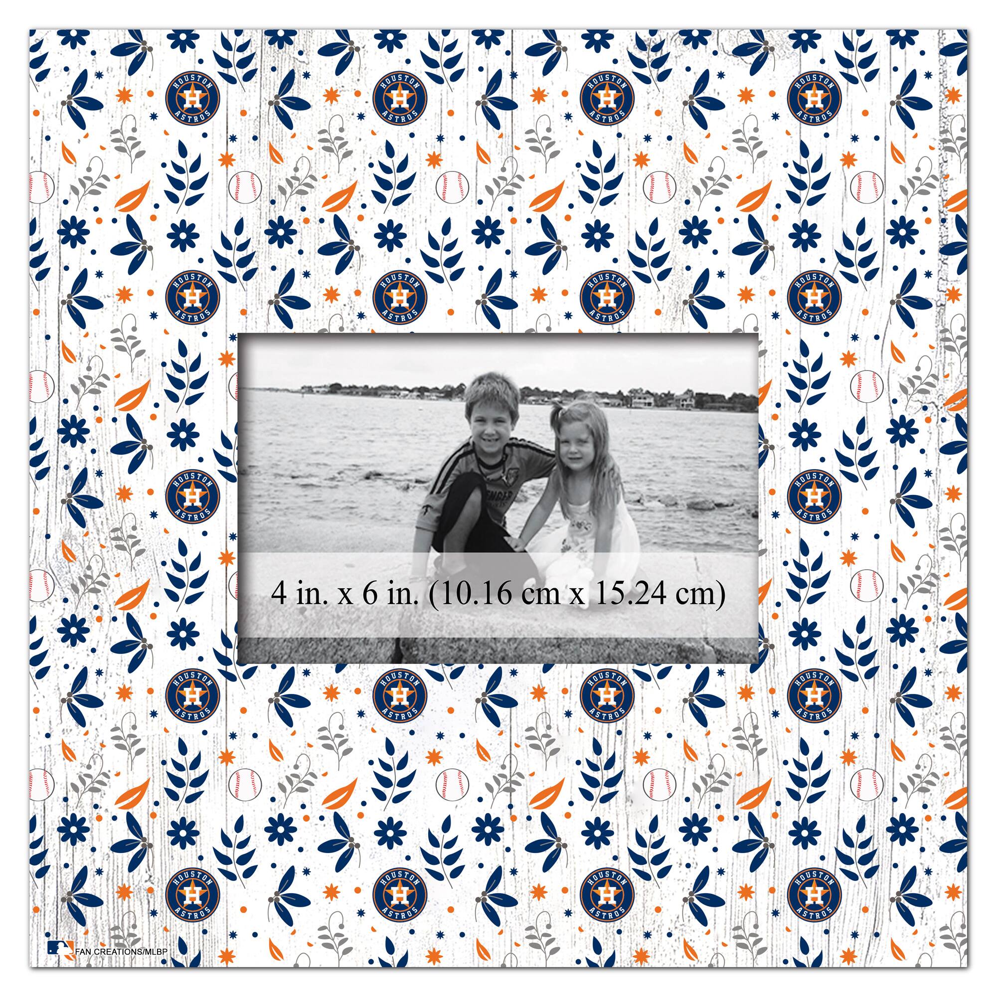 Houston Astros 10'' x 10'' Floral Pattern Frame