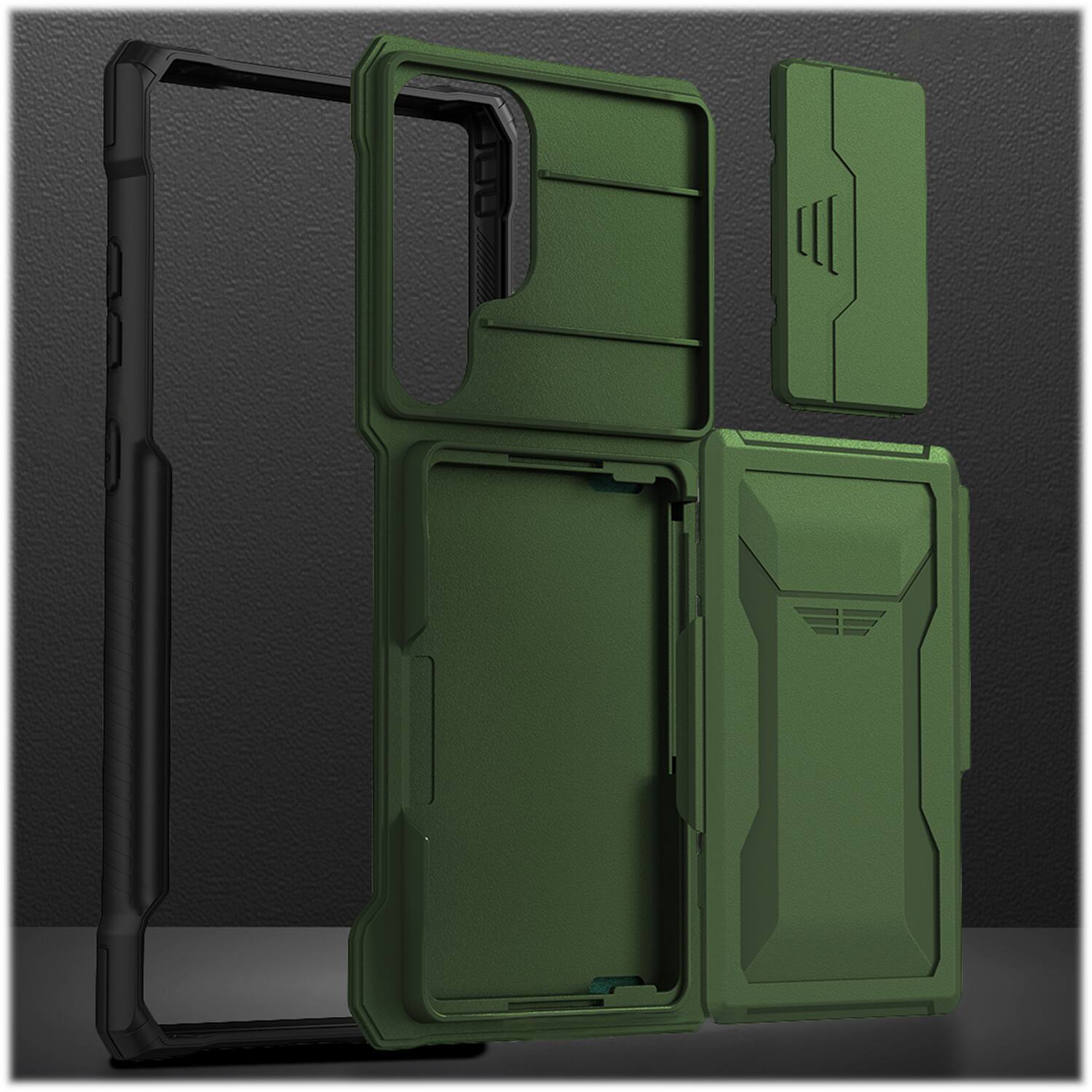 Alt View 15. SaharaCase - ArmorElite Wallet Case for Samsung Galaxy S24 Ultra - Military Green.