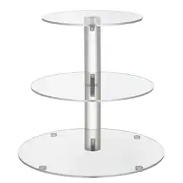 Kitcheniva - Acrylic 3 Tier Dessert Cupcake Stand - Clear