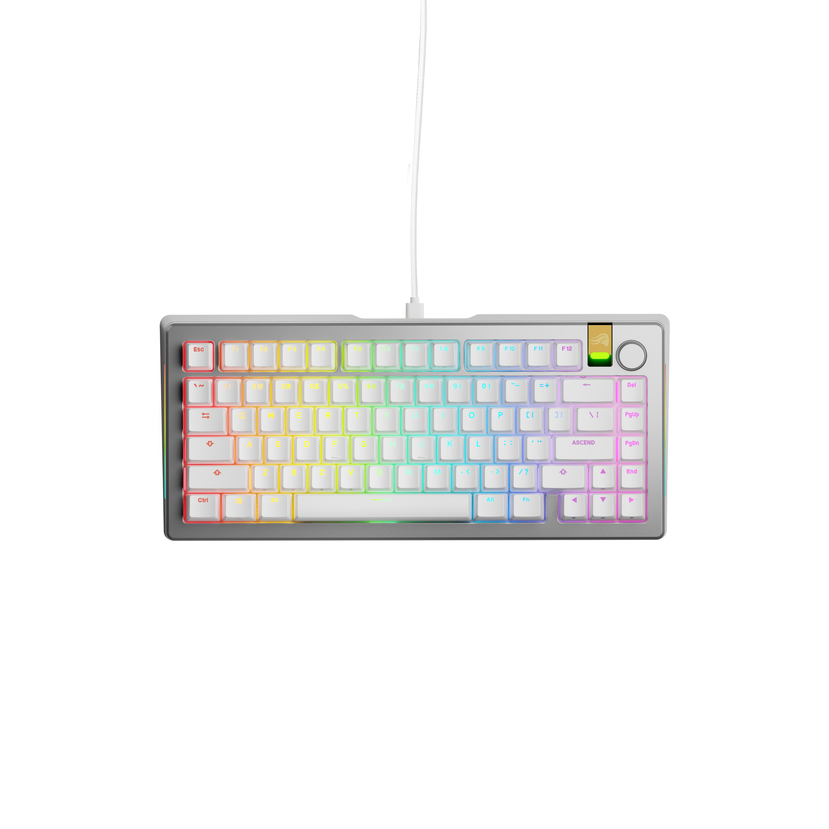 Glorious - GMMK 3 PRO HE 75% Wired Hall-Effect Linear Switch Gaming Keyboard with Rapid Trigger and Adjustable Actuation - Silver