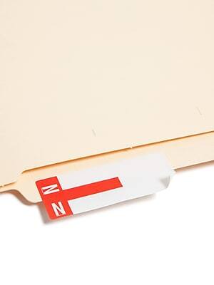 Alt View 4. Smead - Alphabetical Character Labels, A And N, Red, 100/Pk - Red.