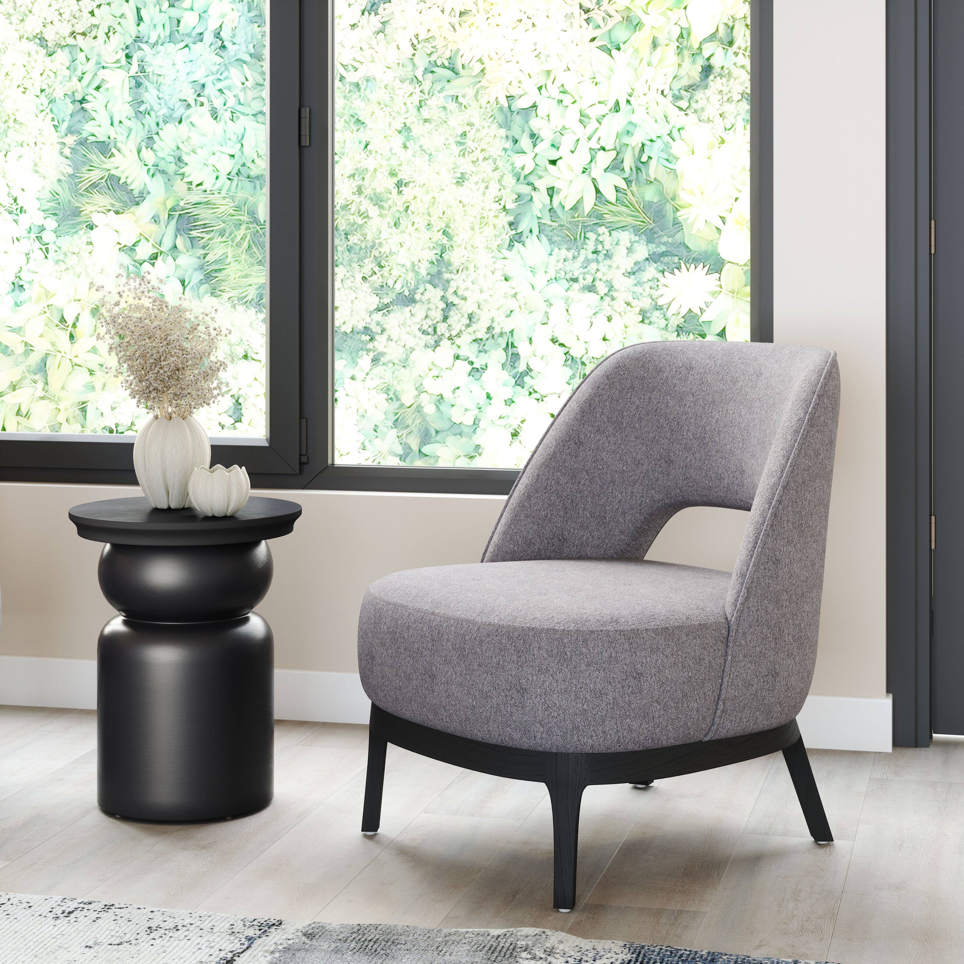 Angle. Hivvago - Mistley Accent Chair Gray - Gray.