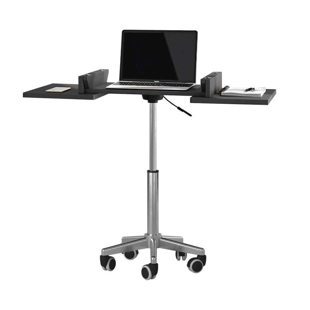 FurniFact - Folding Desk With Adjustable Height And Panels - Gray
