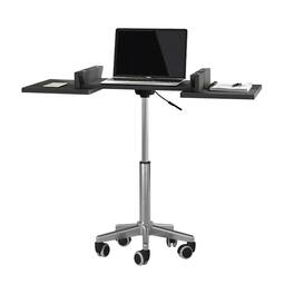 FurniFact - Folding Desk With Adjustable Height And Panels - Gray
