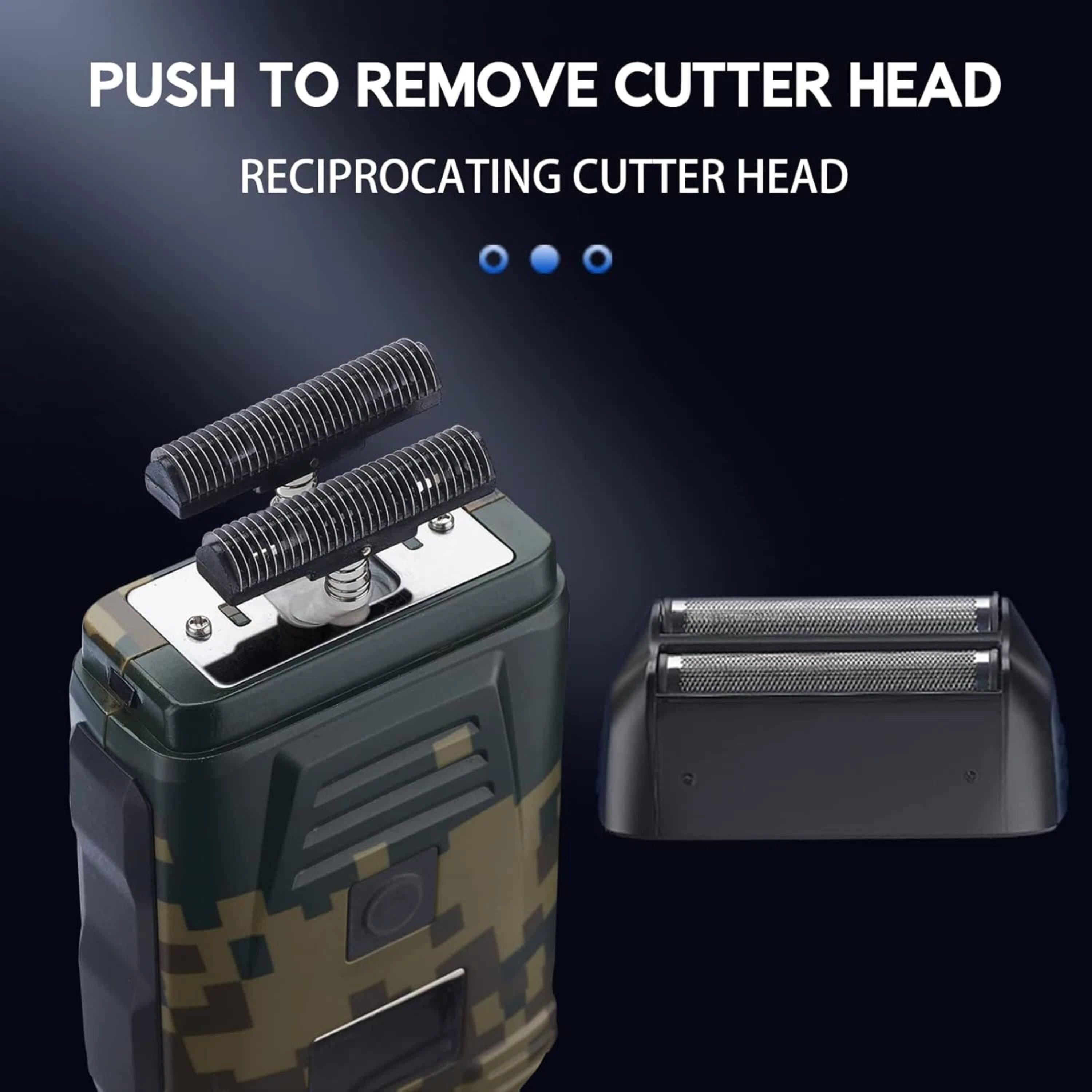 PUSH TO REMOVE CUTTER HEAD

RECIPROCATING CUTTER HEAD