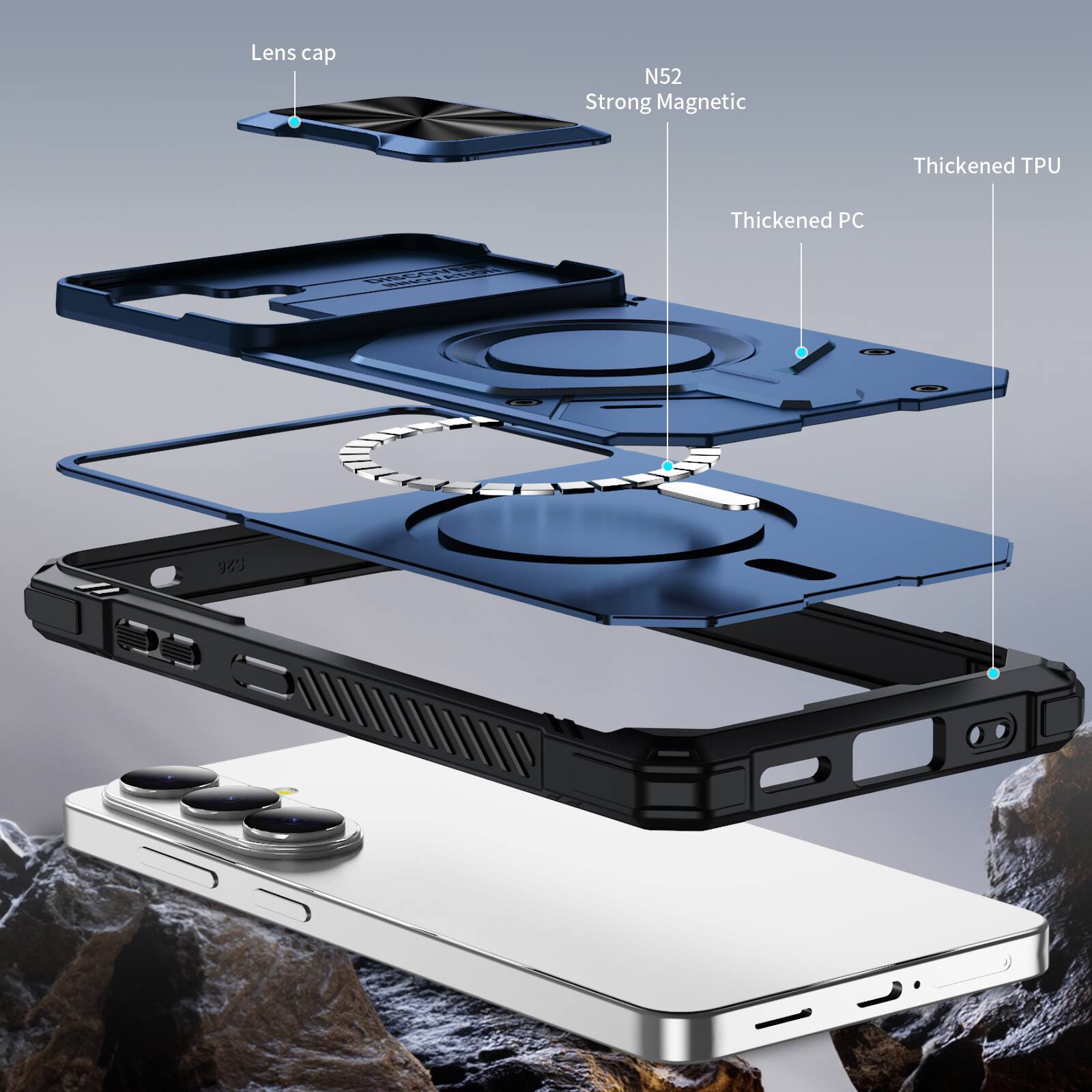 Lens cap N52 Strong Magnetic Thickened TPU Thickened PC