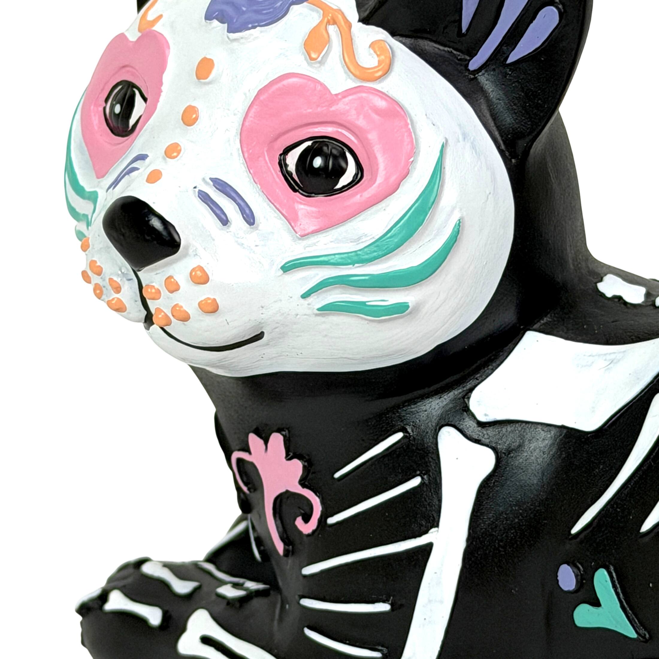 Alt View 9. Things2Die4 - Day of the Dead Skeleton Cat Figurine Resin 8 Inch Multicolor Gothic Decor - Multicolor.