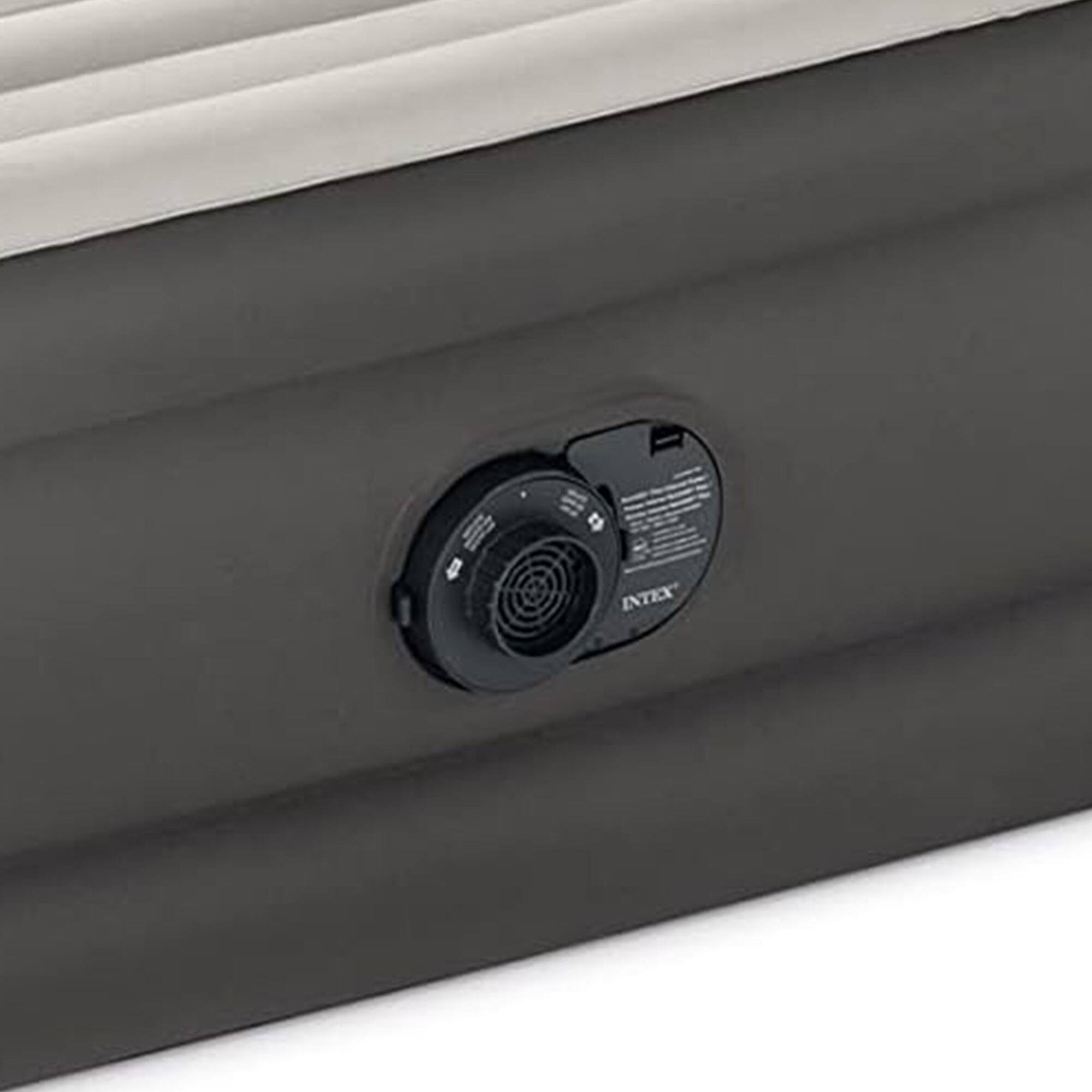 Alt View 5. Intex - Intex TruAire Luxury Air Mattress with Fiber Tech and Built In Electric Pump - Grey.