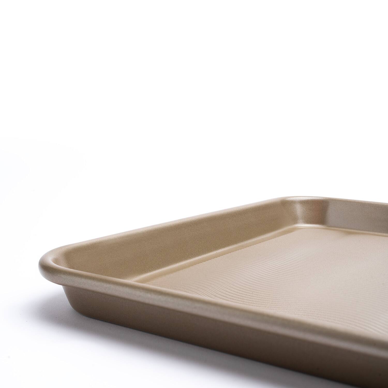 Alt View 2. Cuisipro - 13.5 x 9.5-Inch Rectangular Steel Nonstick Baking Sheet Pan - Brown.