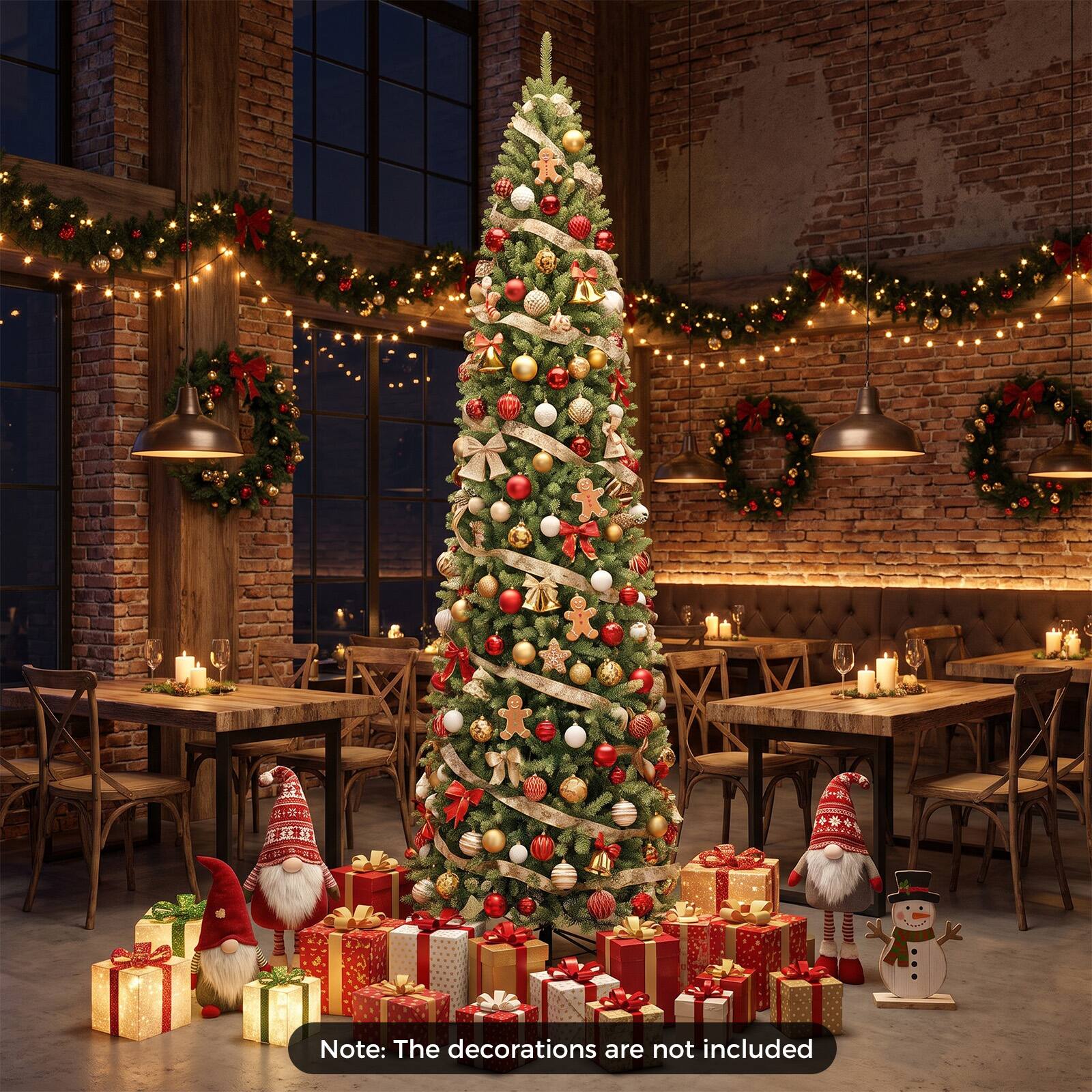 Note: The decorations are not included