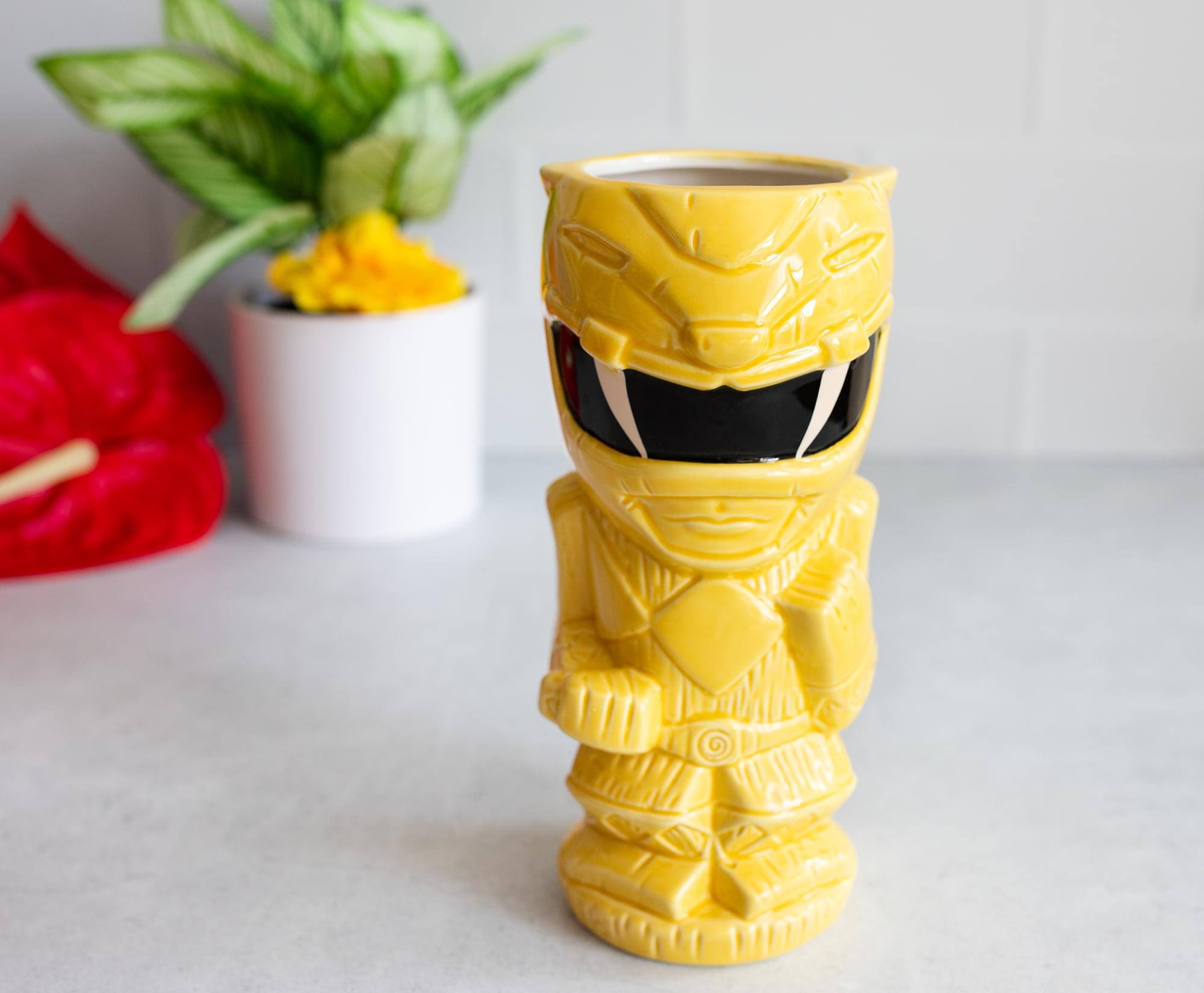 Alt View 4. Power Rangers - Geeki Tikis Power Rangers Yellow Ranger Ceramic Mug | Holds 15 Ounces - Yellow.