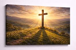 FC Design Large Canvas 24x36" Ready to Hang Golden Color Faith Horizon ...