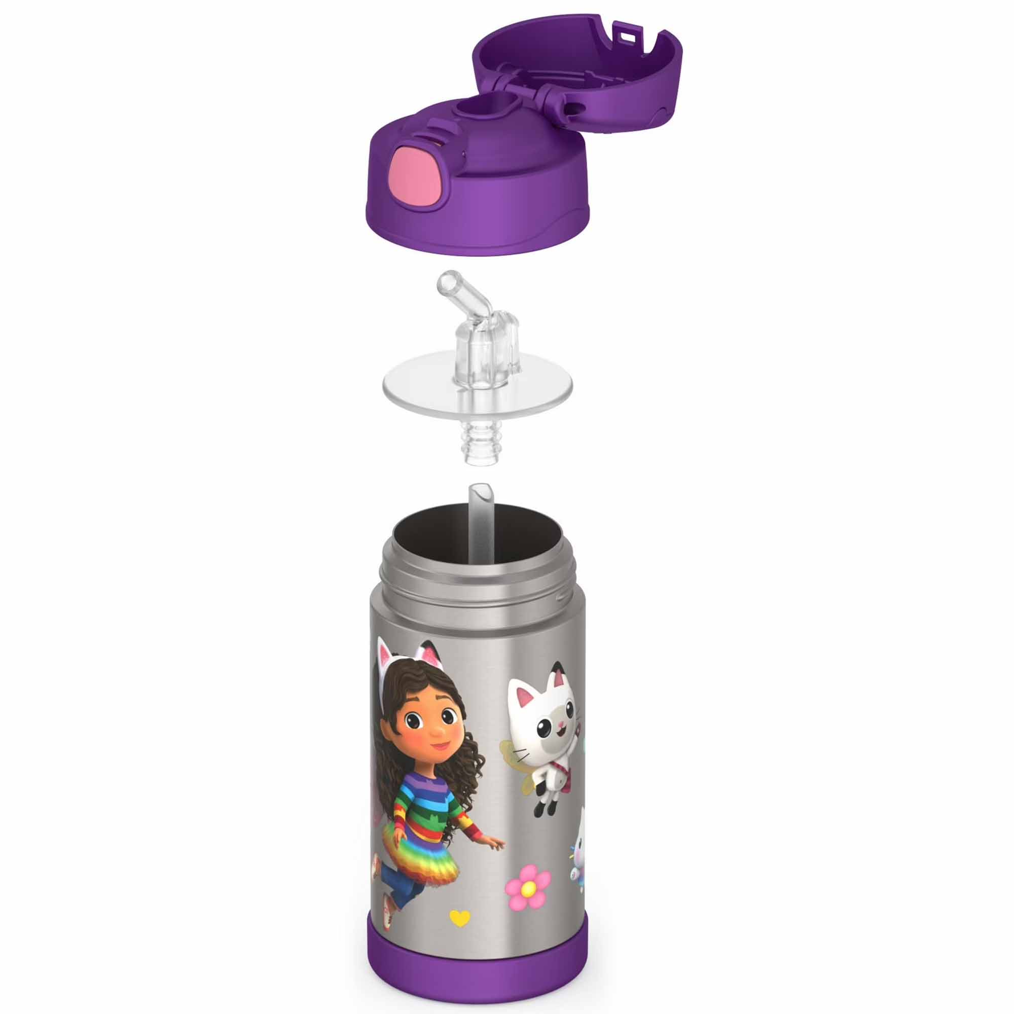 Alt View 4. Thermos - Thermos 12 oz. Kid's Funtainer Insulated Water Bottle - Gabby's Dollhouse - Gabby's Dollhouse.