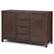 Angle. Simpli Home - Hollander Sideboard Buffet - Warm Walnut Brown.
