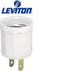 Leviton - Polarized 1 outlets Adapter 1 pk - White