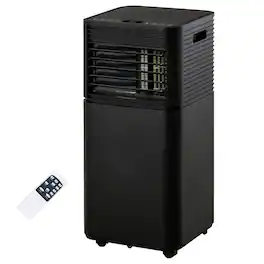 Resenkos - 10000 BTU Portable Air Conditioner with Dehumidifier, Cooling Fan, Sleep, Remote, 24H Timer, Auto Off - Black