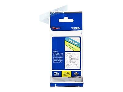 Tape Cassette Laminated 18mm  
White on Clear Tape  
Brother  
T20