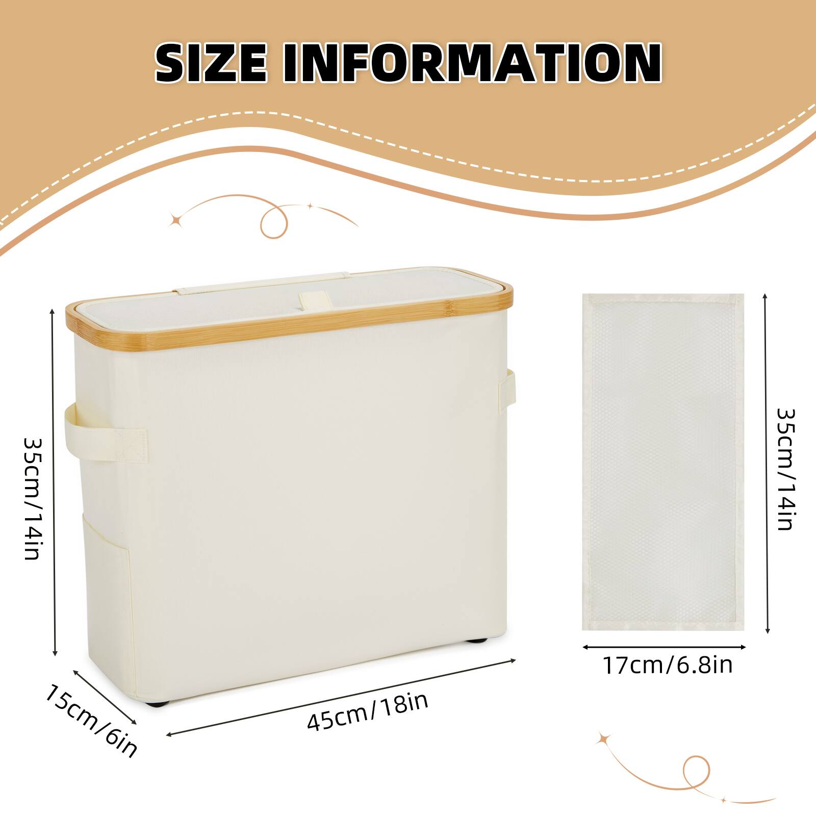 SIZE INFORMATION

35cm/14in
15cm/6in
45cm/18in
17cm/6.8in