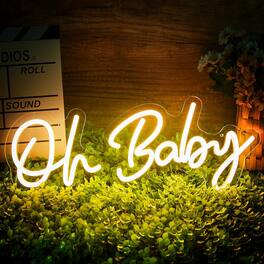 Paradigms Interiors - Happy Birthday Neon Sign For Wall Decor Led Light Up Backdrop Decoration Warm 16 - oh baby