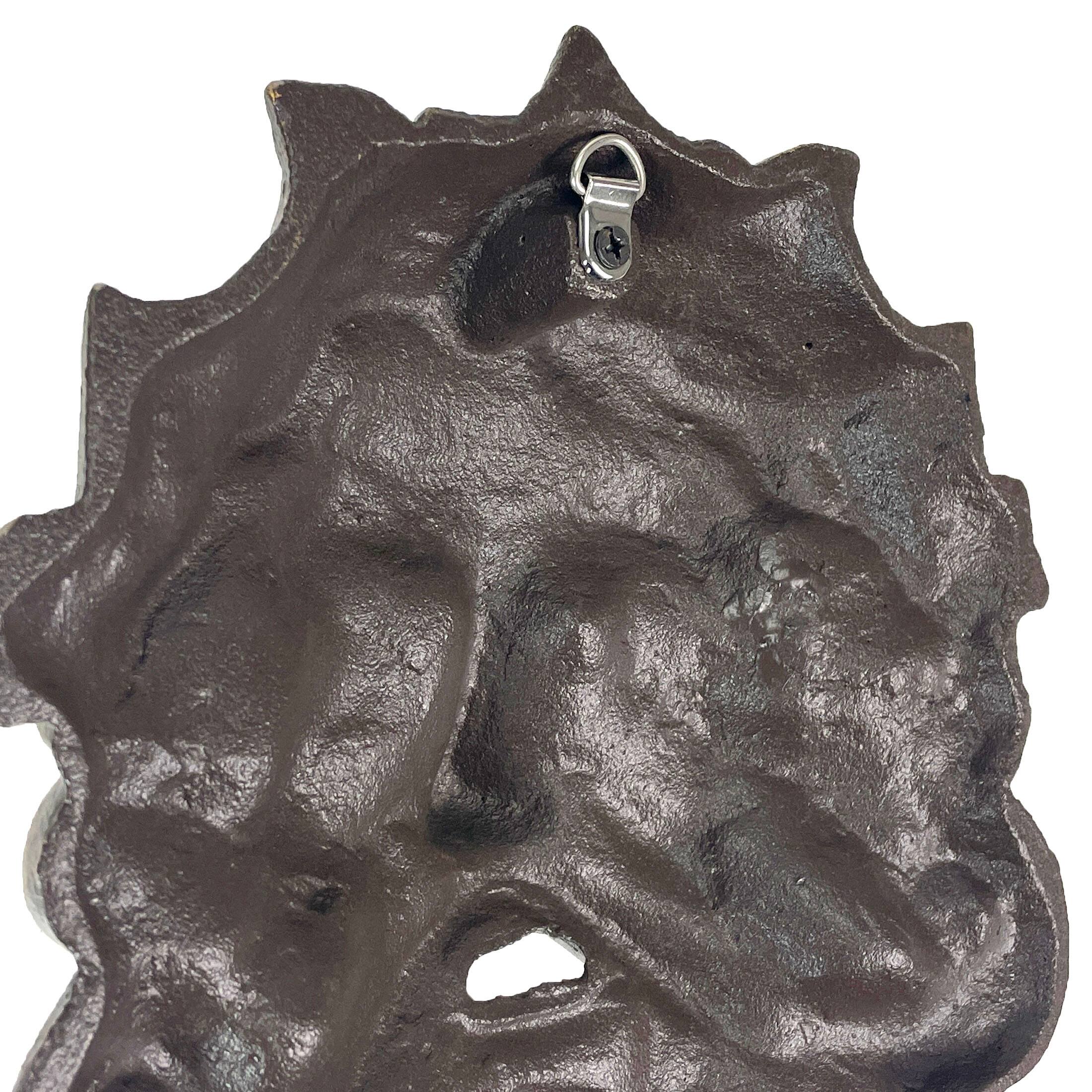 Alt View 8. Zeckos - Cast Iron Green Man Wall Décor - Bronze Finish - 9.75 inches Tall - Easy to Hang - Bronze.