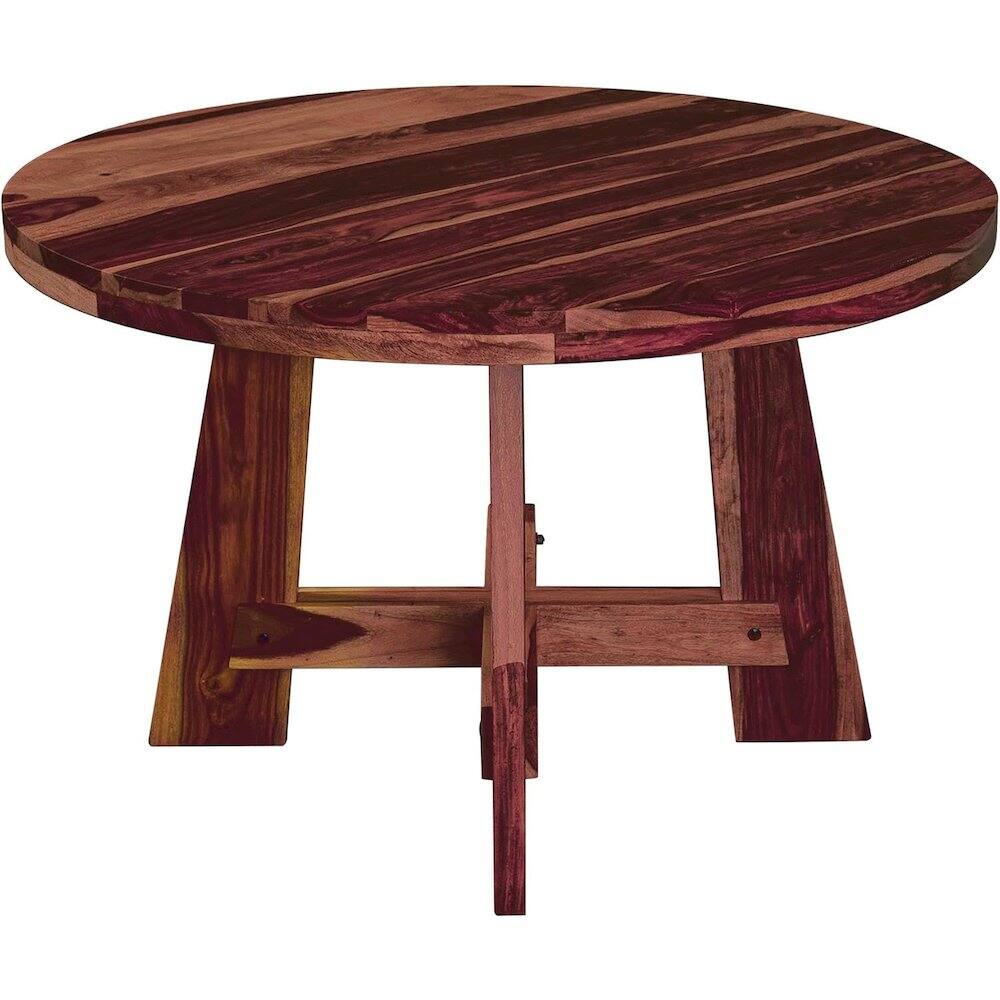 Left. Porter Designs - Kalispell Solid Sheesham Wood Dining Table - Brown.