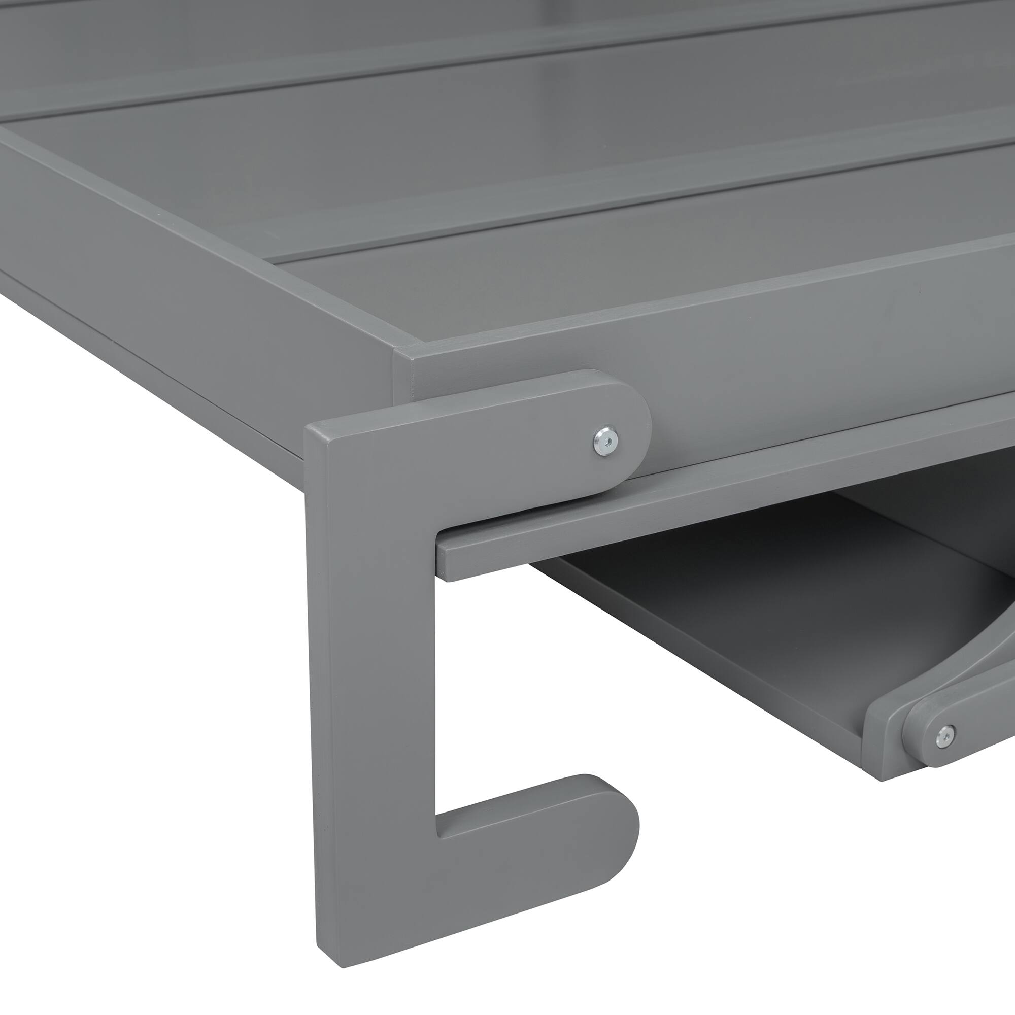 Alt View 6. Anysun - Queen Size Murphy Bed Wall Bed with Closet , Drawers and Shelves - Gray.