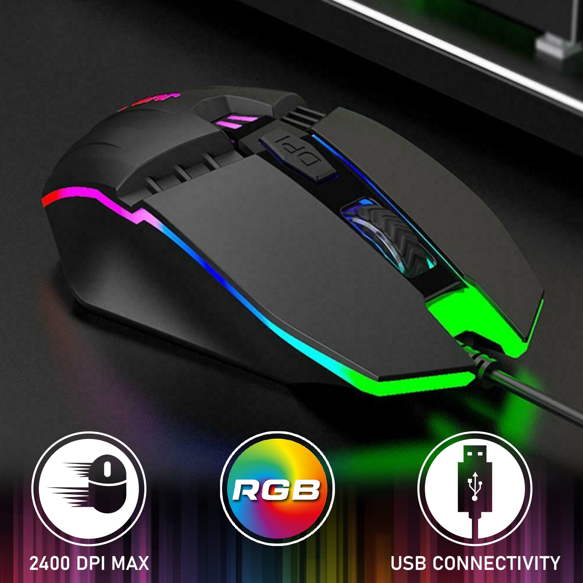 2400 DPI MAX  
RGB  
USB CONNECTIVITY