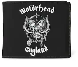 PopMarket - Motorhead - Rocksax - Motorhead - England Logo - Wallet with Coin Pocket (Black/White) - Multicolor