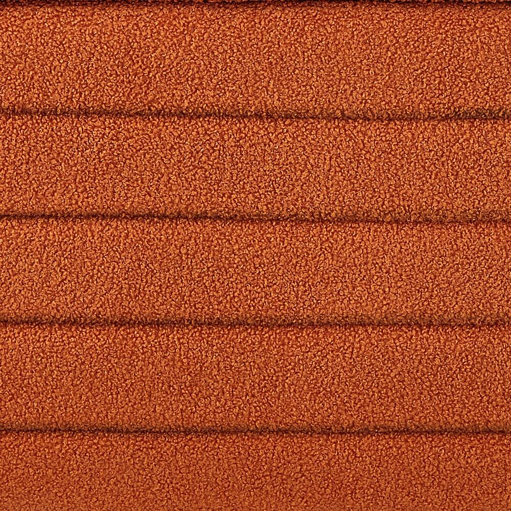 Alt View 3. Ropilly - Ropilly Modern Oval Storage Ottoman Bench, Orange Boucle Teddy Fabric End of Bed Bench for Bedroom Entryway - Orange.