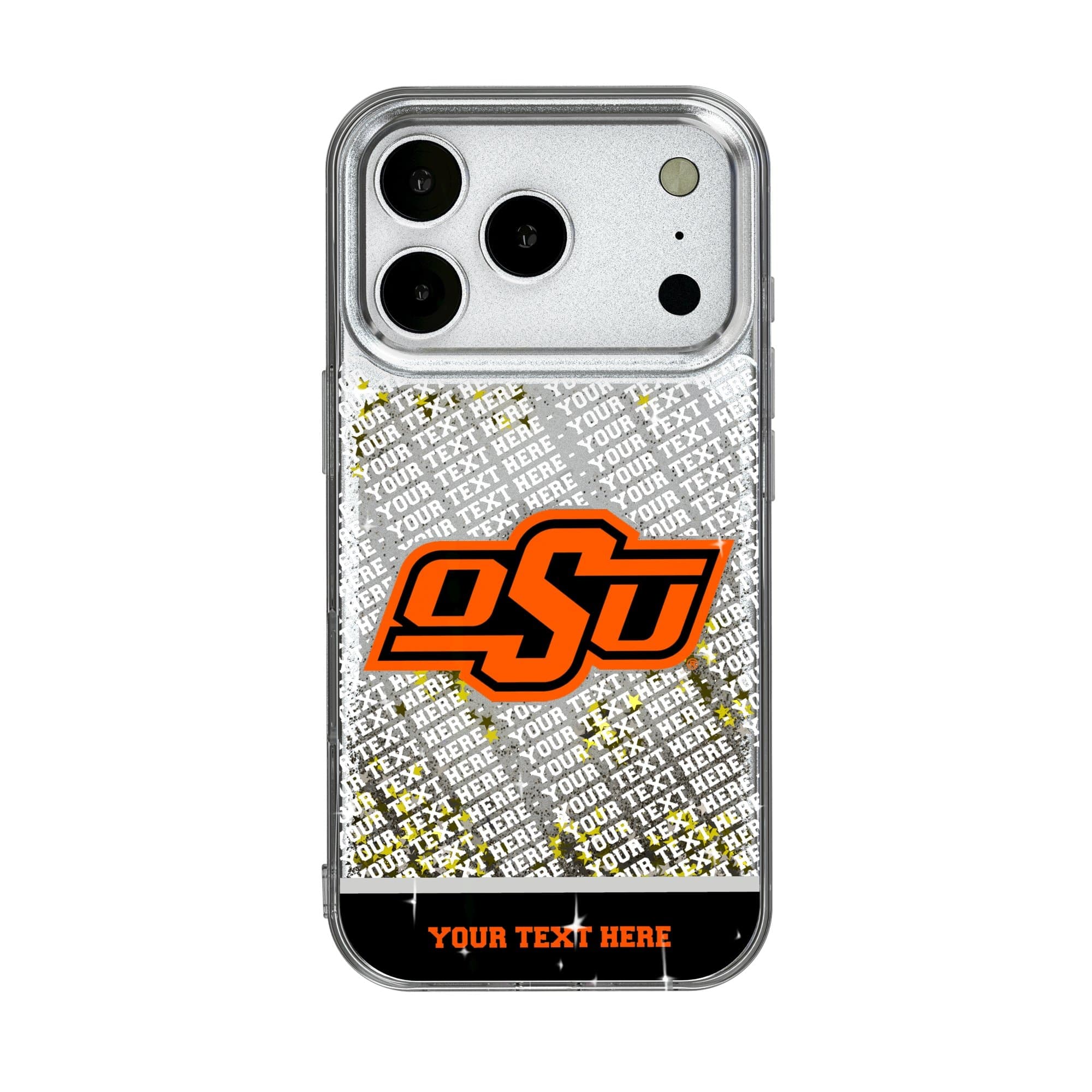 Keyscaper - NCAA - Oklahoma State Cowboys iPhone Endzone Personalized Glitter Case - 13 - Multicolor price history on PriceWatchPro