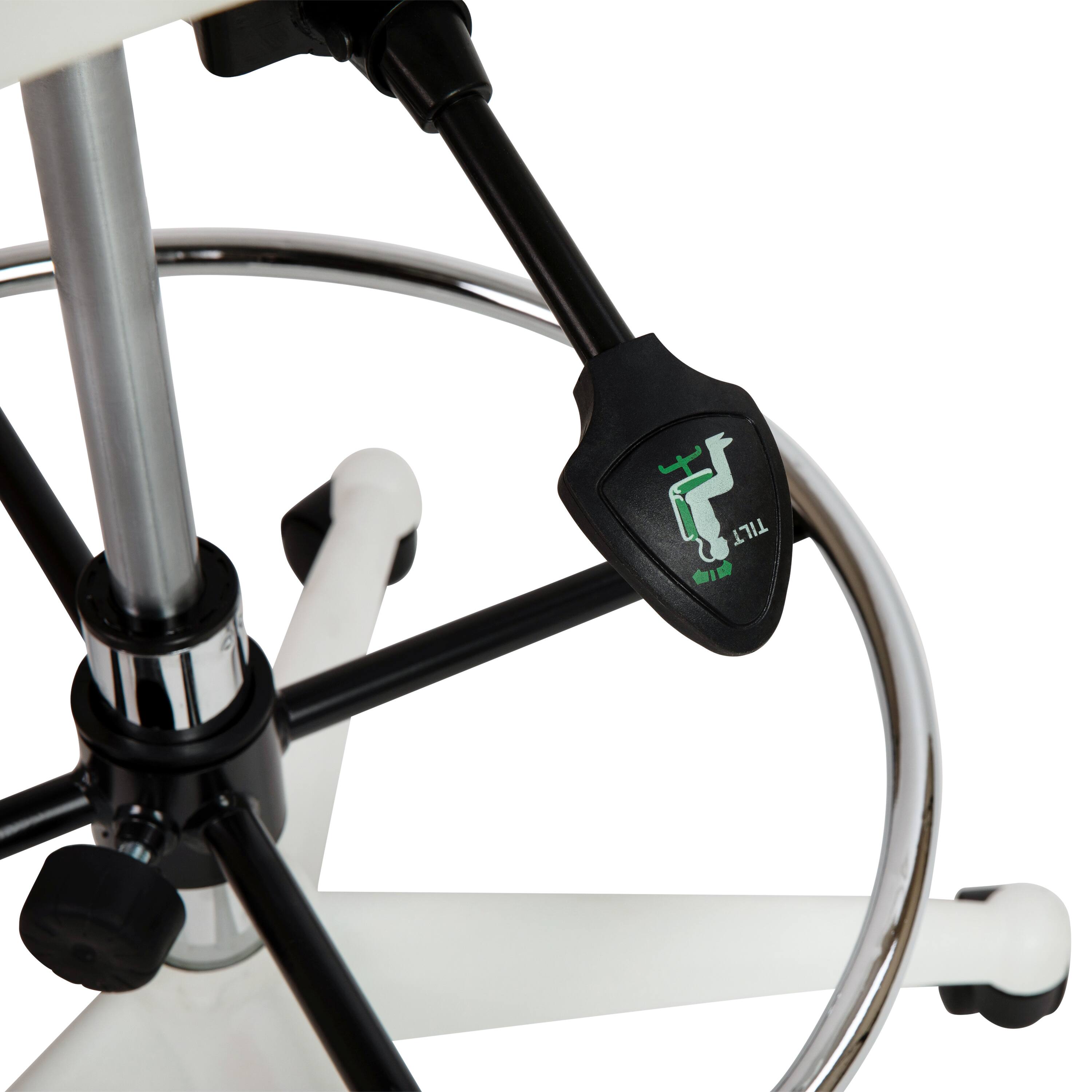 Alt View 10. Emma + Oliver - Mid-Back Transparent Mesh Drafting Chair with Flip-Up Arms - Gray Mesh/White Frame.