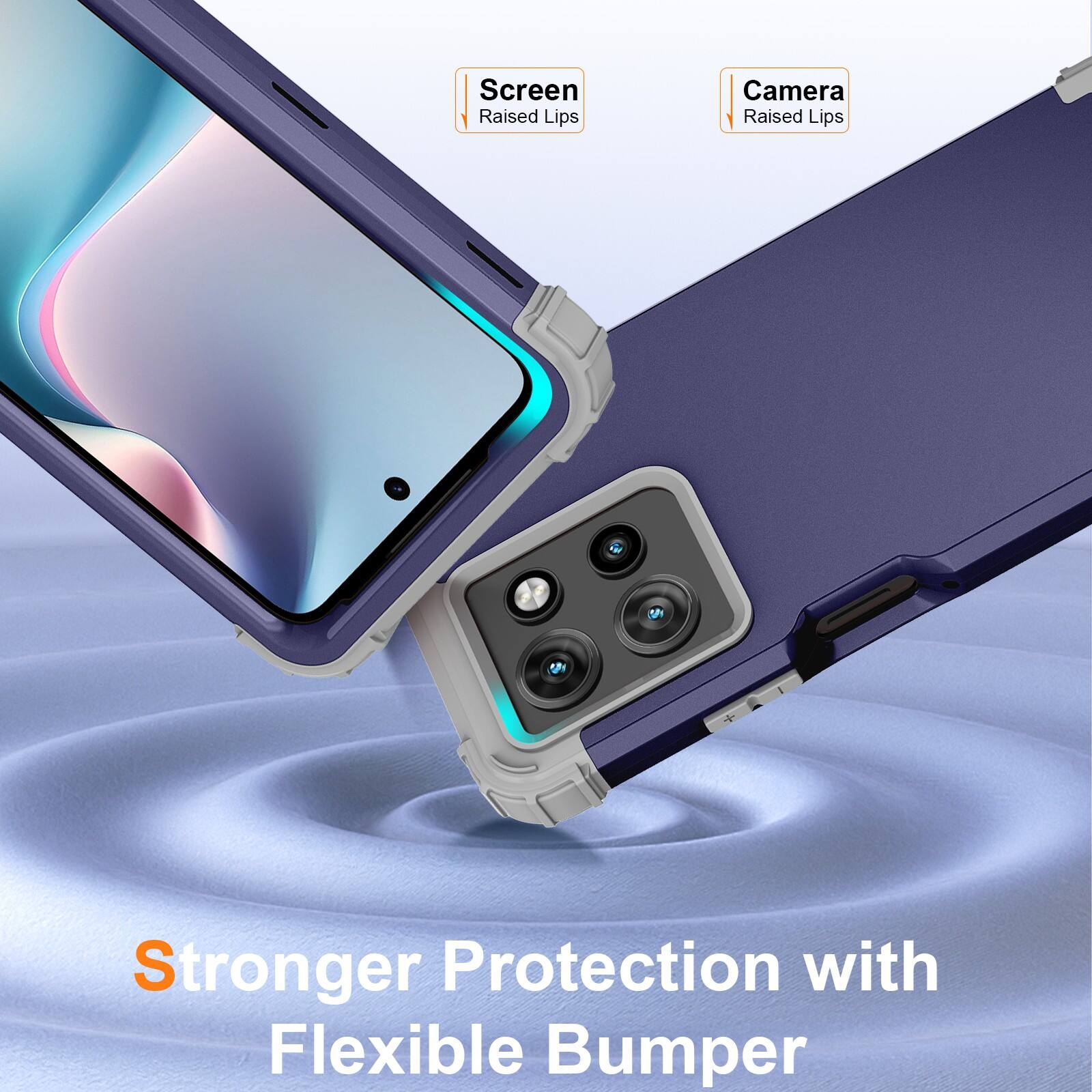 Screen Raised Lips  
Camera Raised Lips  
Stronger Protection with Flexible Bumper