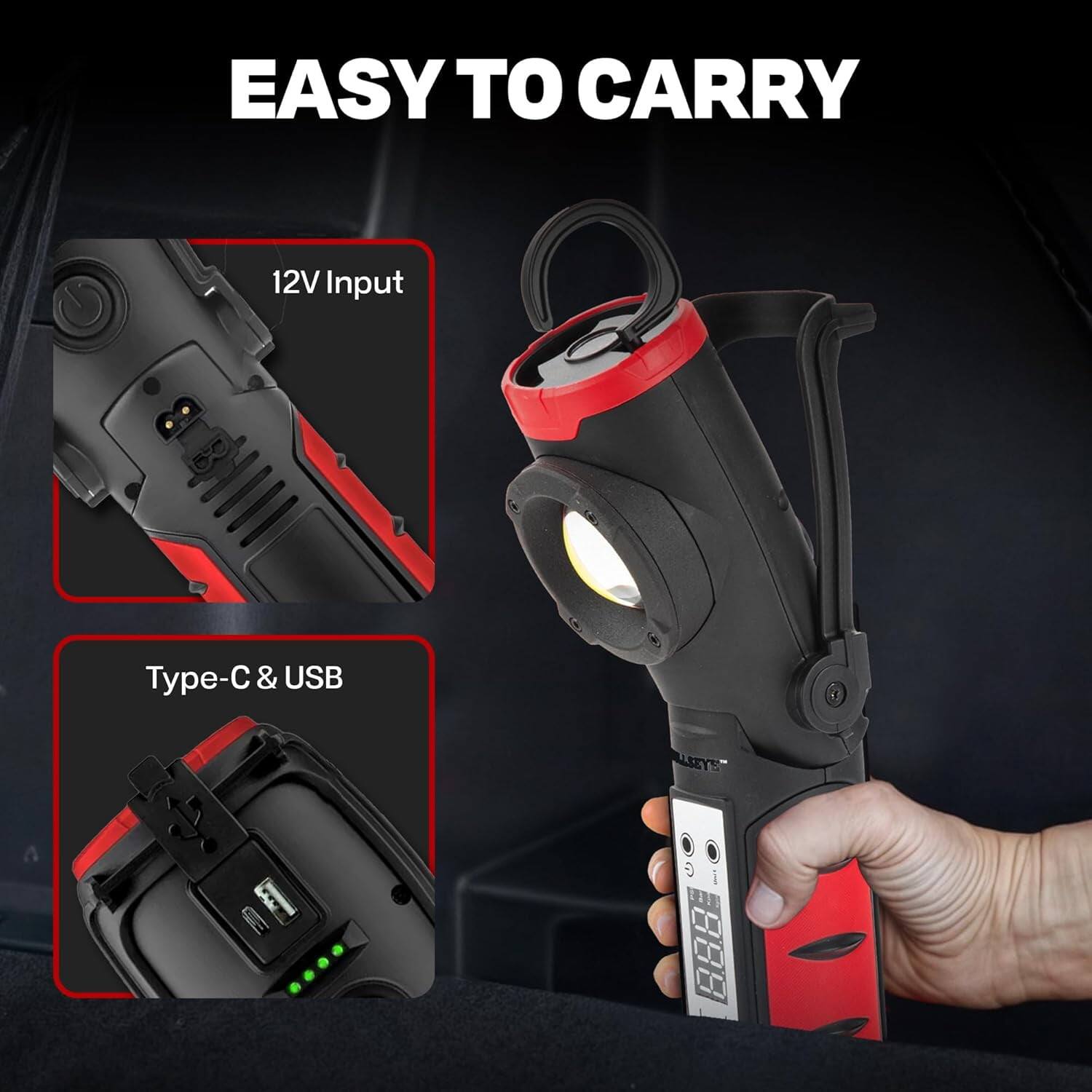 EASY TO CARRY

12V Input

Type-C & USB