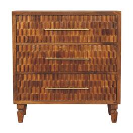 Artisan Furniture - Solid Wood Cadiz Carved Chest - Brown