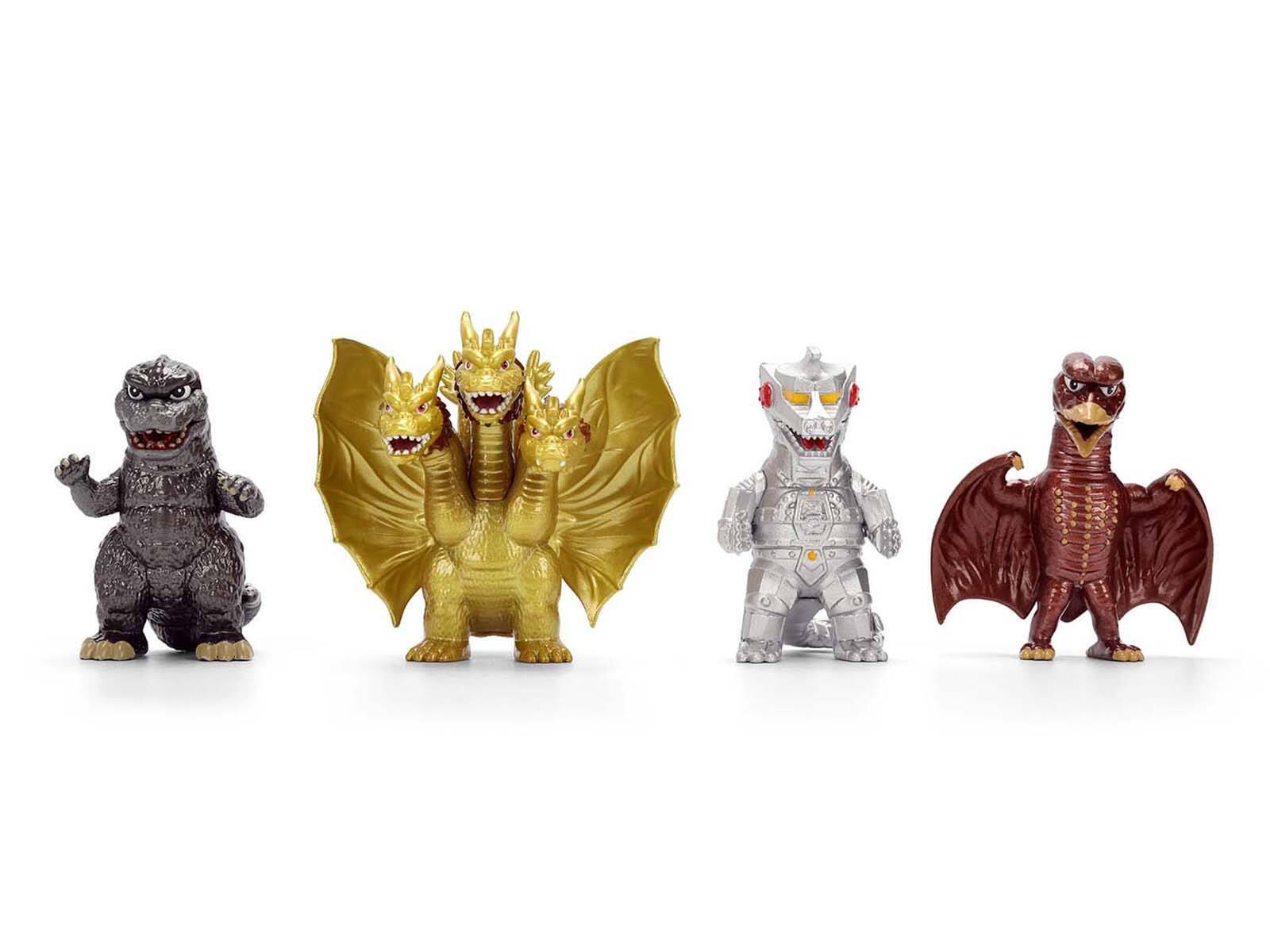 Alt View 5. Jada - Set of 4 Diecast Figures "Godzilla" Franchise "Metalfigs" Series Diecast Models by Jada.
