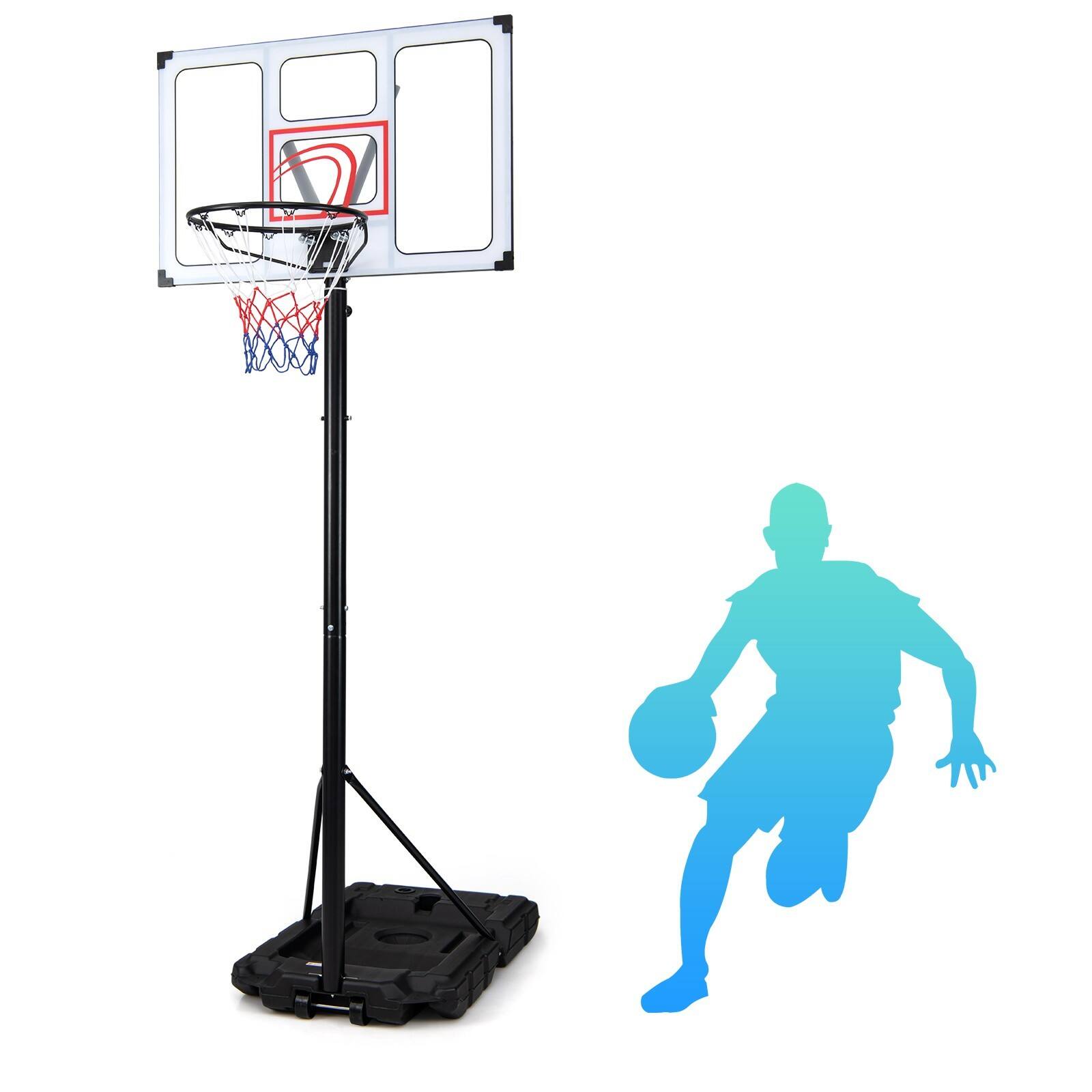 Alt View 9. Costway - Costway Portable Basketball Hoop 4.1-10 FT Adjustable Goal with Wheels for Kids Youth Adults - Black.