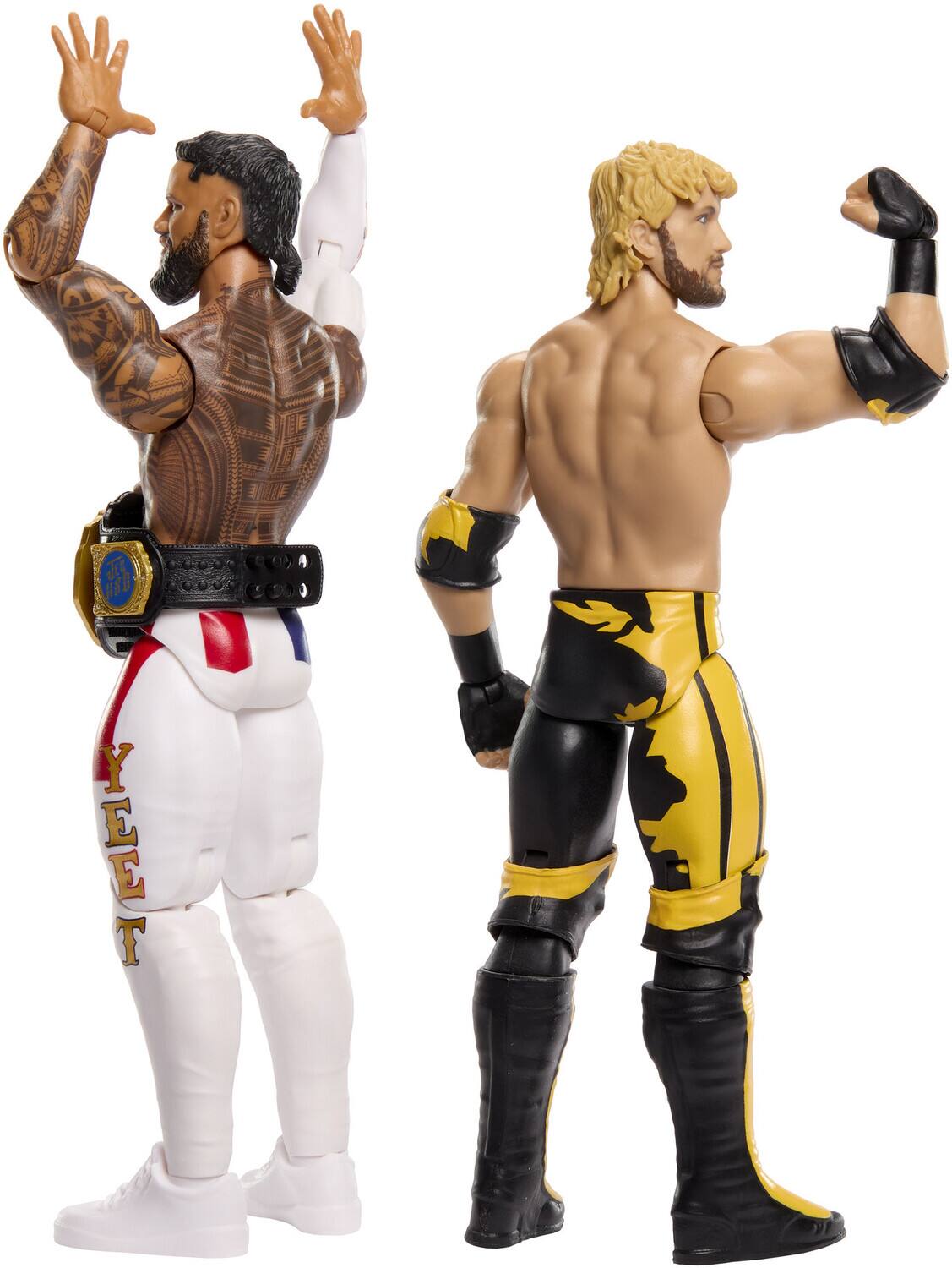Alt View 2. Mattel - WWE Main Event: Showdown Jey Uso vs Logan Paul Action Figure 2-Pack   - COLLECTIBLES - Multicolor.