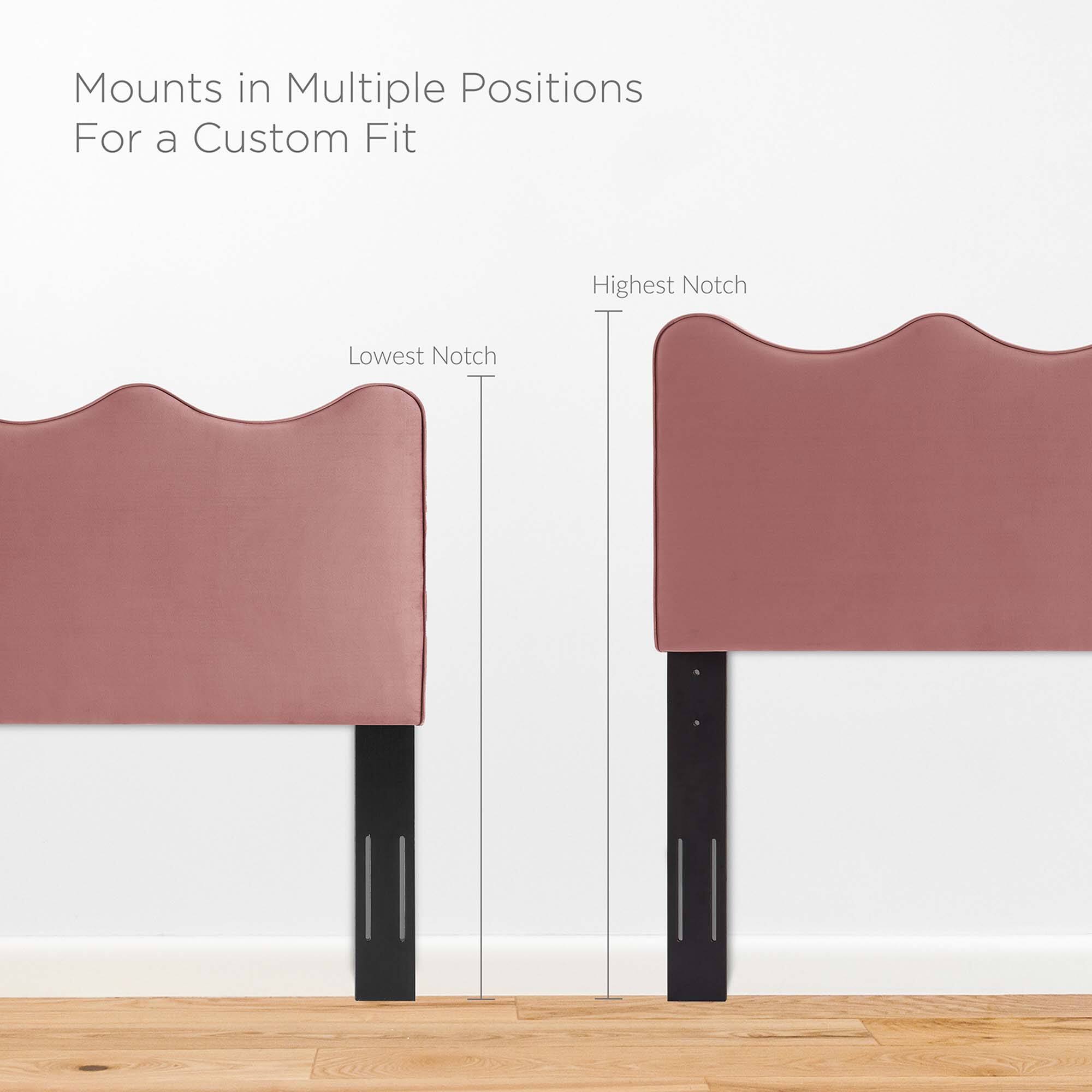Mounts in Multiple Positions  
For a Custom Fit  

Lowest Notch  
Highest Notch