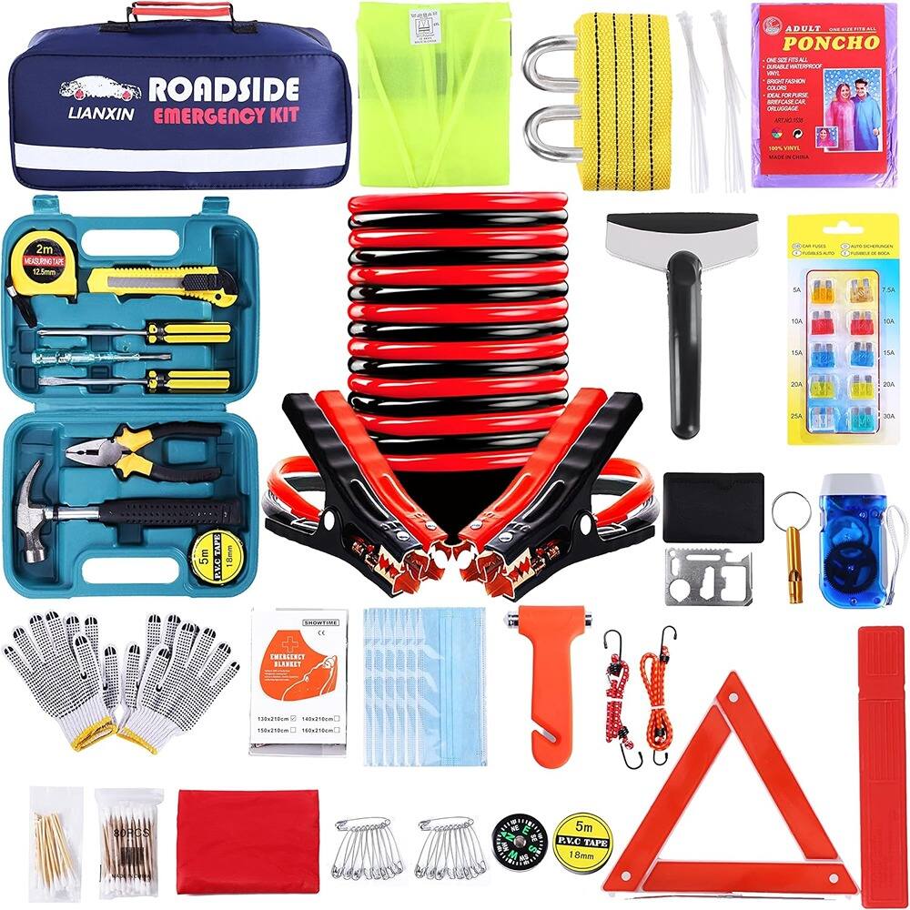 ROADSIDE EMERGENCY KIT  
LIANXIN  

- 2m MEASURING TAPE  
- 12.5mm CO-AXIAL TAPE  

- 5m PVC TAPE  
- 18mm  

- ADULT PONCHO  
- ONE SIZE FITS ALL  
- WATERPROOF  
- COMFORTABLE  
- DURABLE  
- 100% VENTILATED  

- 5m ROPE  

- 5m TAPE  

- 5m ROPE  

- 5m TAPE  

- 5m ROPE  

- 5m TAPE  

- 5m ROPE  

- 5m TAPE  

- 5m ROPE  

- 5m TAPE  

- 5m ROPE  

- 5m TAPE  

- 5m ROPE  

- 5m TAPE  

- 5m ROPE  

- 5m TAPE  

- 5m ROPE  

- 5m TAPE  

- 5m ROPE  

- 5m TAPE  

- 5m ROPE  

- 5m TAPE  

- 5m ROPE  

- 5