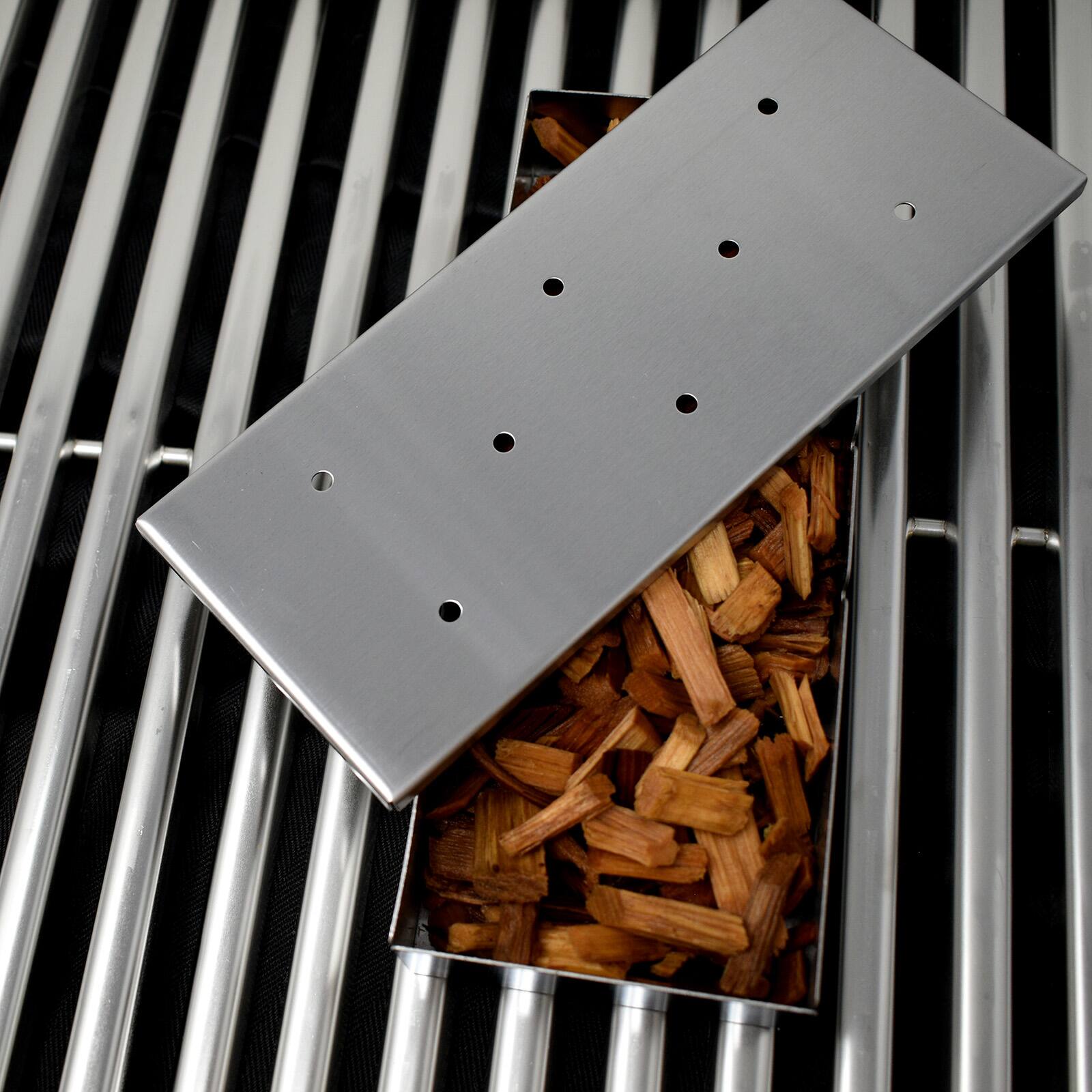 Alt View 6. Norpro - Stainless Steel BBQ Grill Smoker Box - Silver.