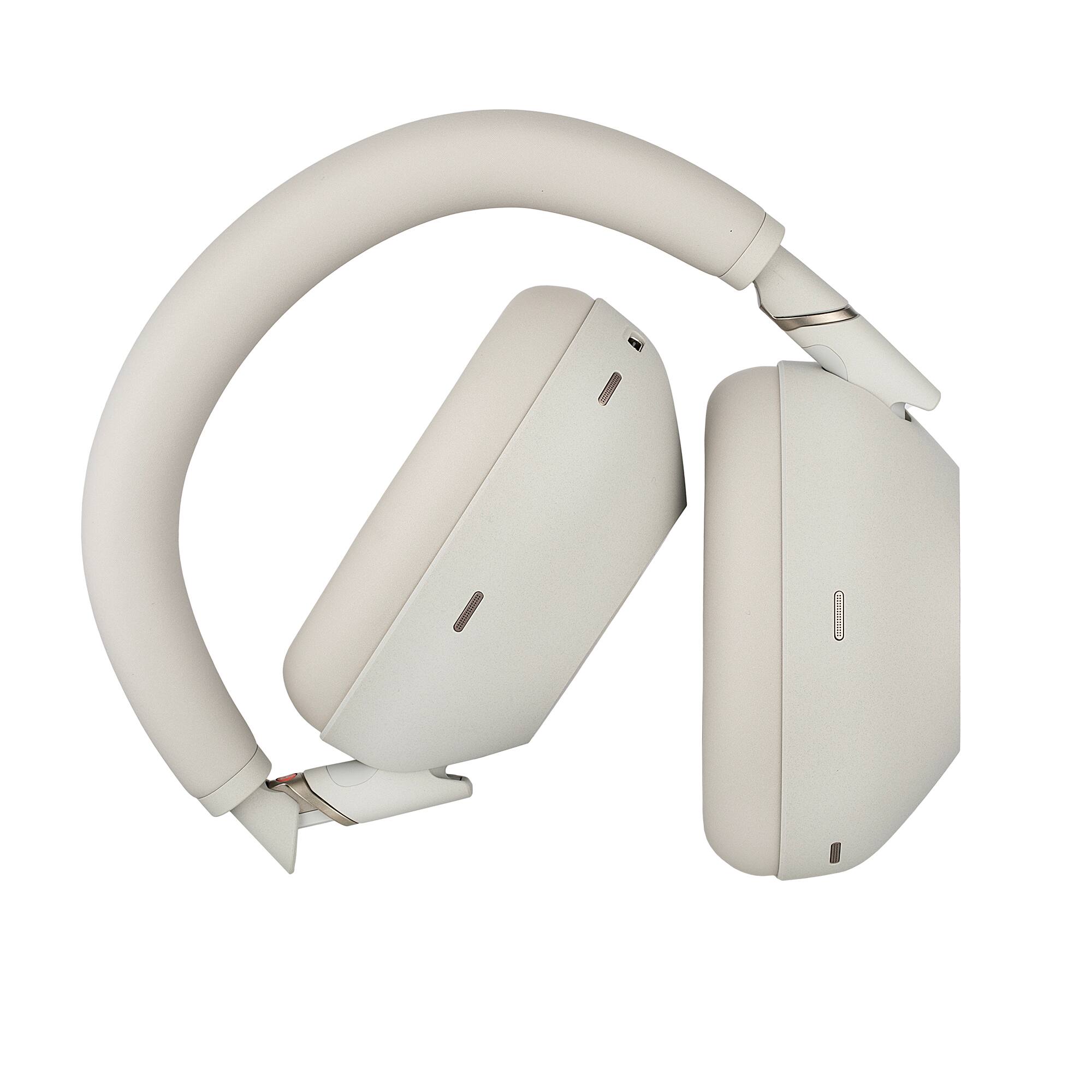 Alt View 6. Sony - Sony WH-1000XM6 Wireless Noise Canceling Overhead Headphones (Silver) - Bundle (International Model).