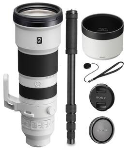 Bundle - Sony - FE 400-800mm f/6.3-8 G OSS Lens (Sony E) (SEL400800G) + Monopod + Cap Keeper - Black