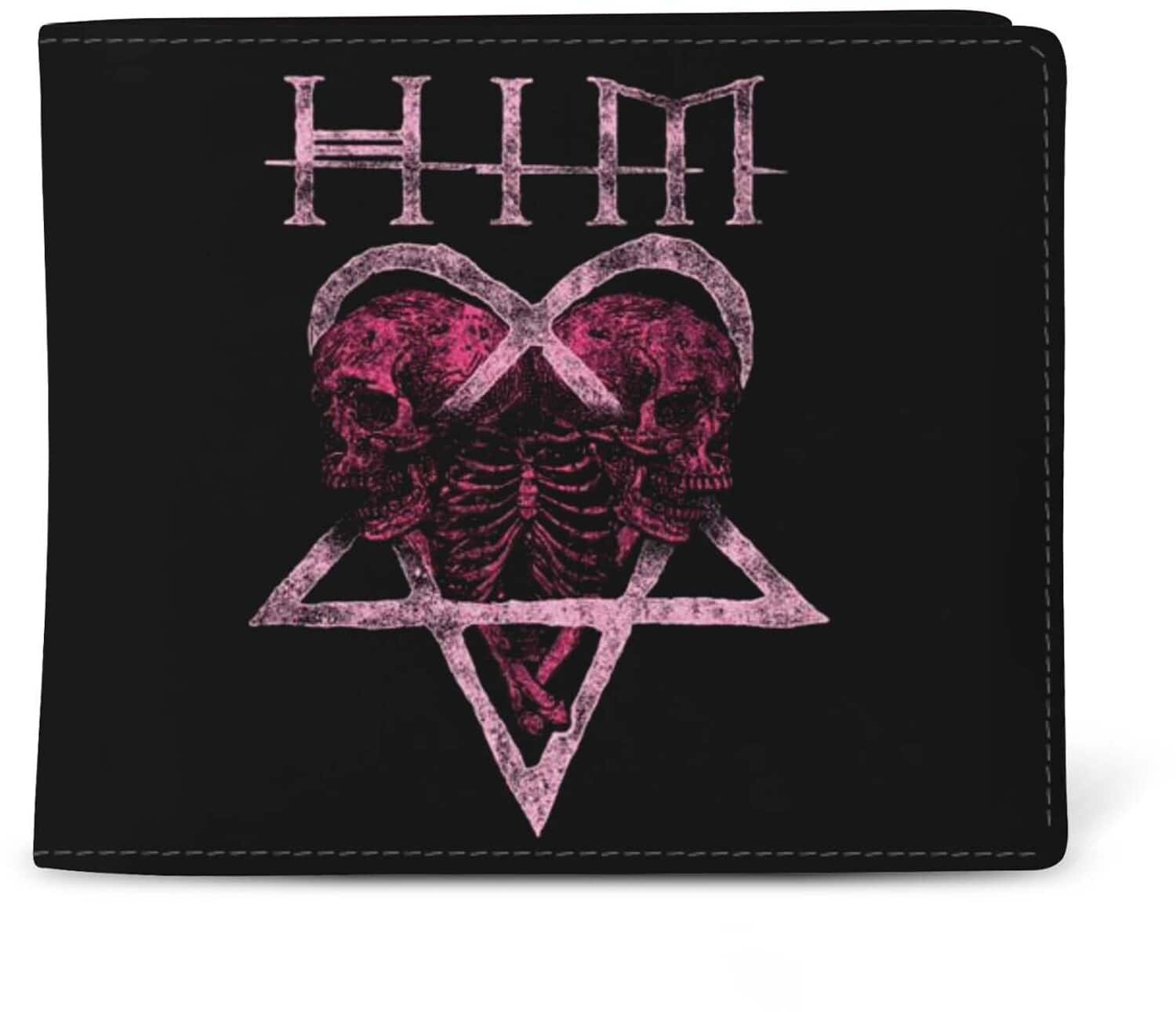 PopMarket - HiM - Rocksax - HIM - HIM Logo - Wallet With Coin Pocket (Black) - Multicolor