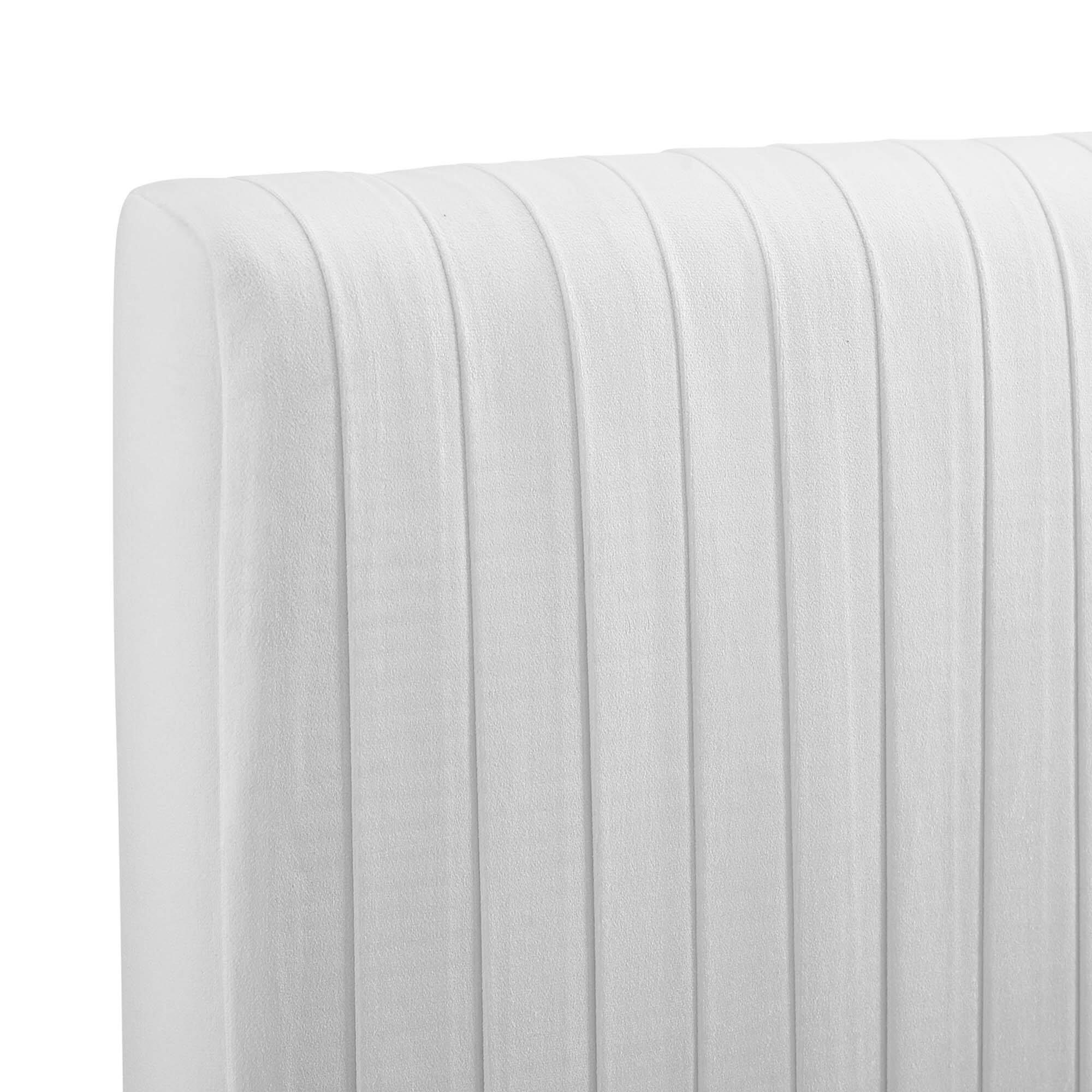 Back. Modway - Eloise Channel Tufted Performance Velvet Full/Queen Headboard by Modway - White.