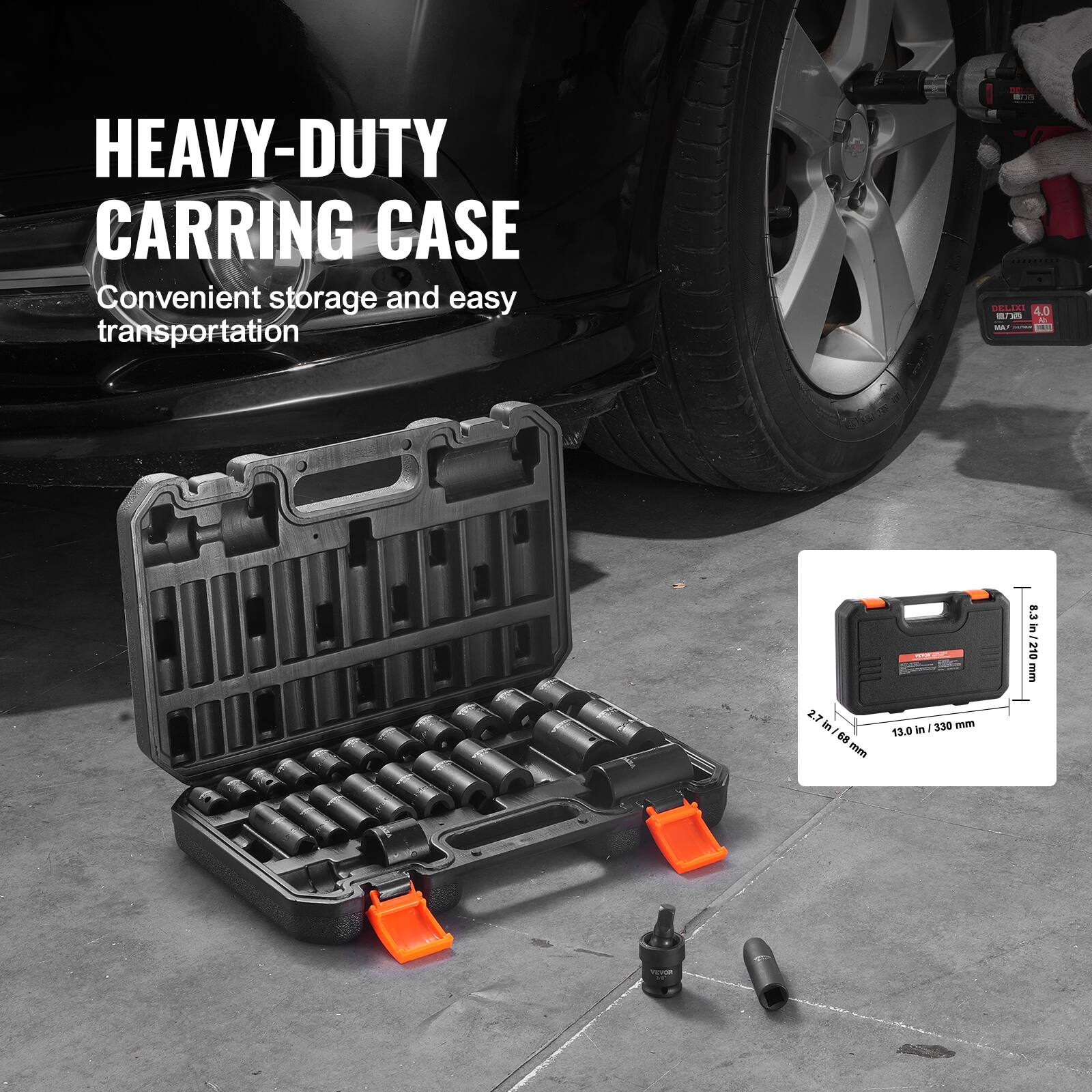 HEAVY-DUTY CARRING CASE Convenient storage and easy transportation - DELIAL 4.0 B/5 i | 2.7 in - 13.0 in / 330 mm | 58 in / 210 mm