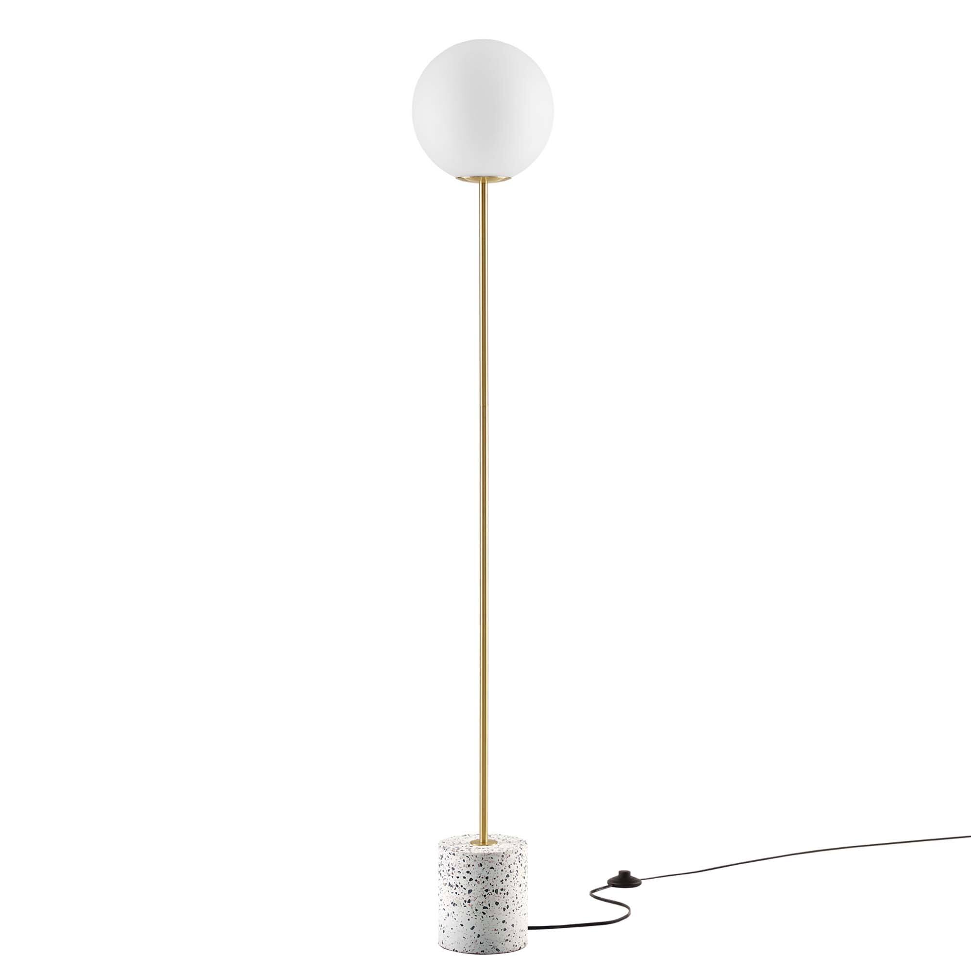 Angle. Modway - Logic Terrazzo Floor Lamp by Modway - White.